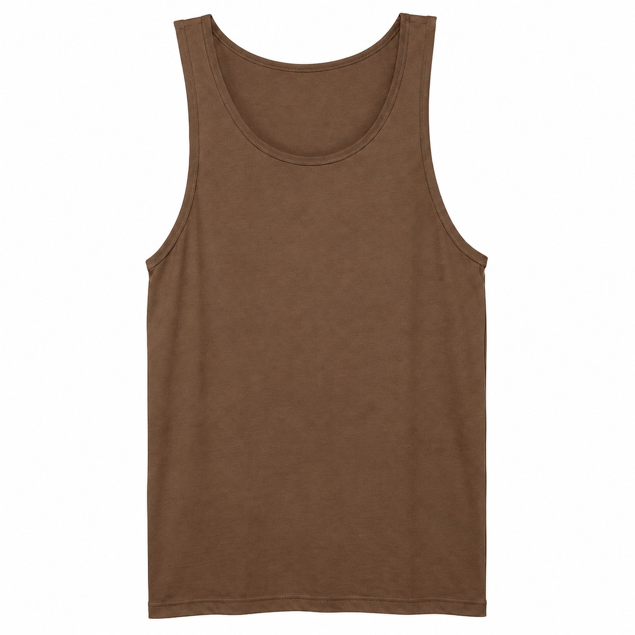Recycled Knit Spandex Quarter Zip Pullover — Brown