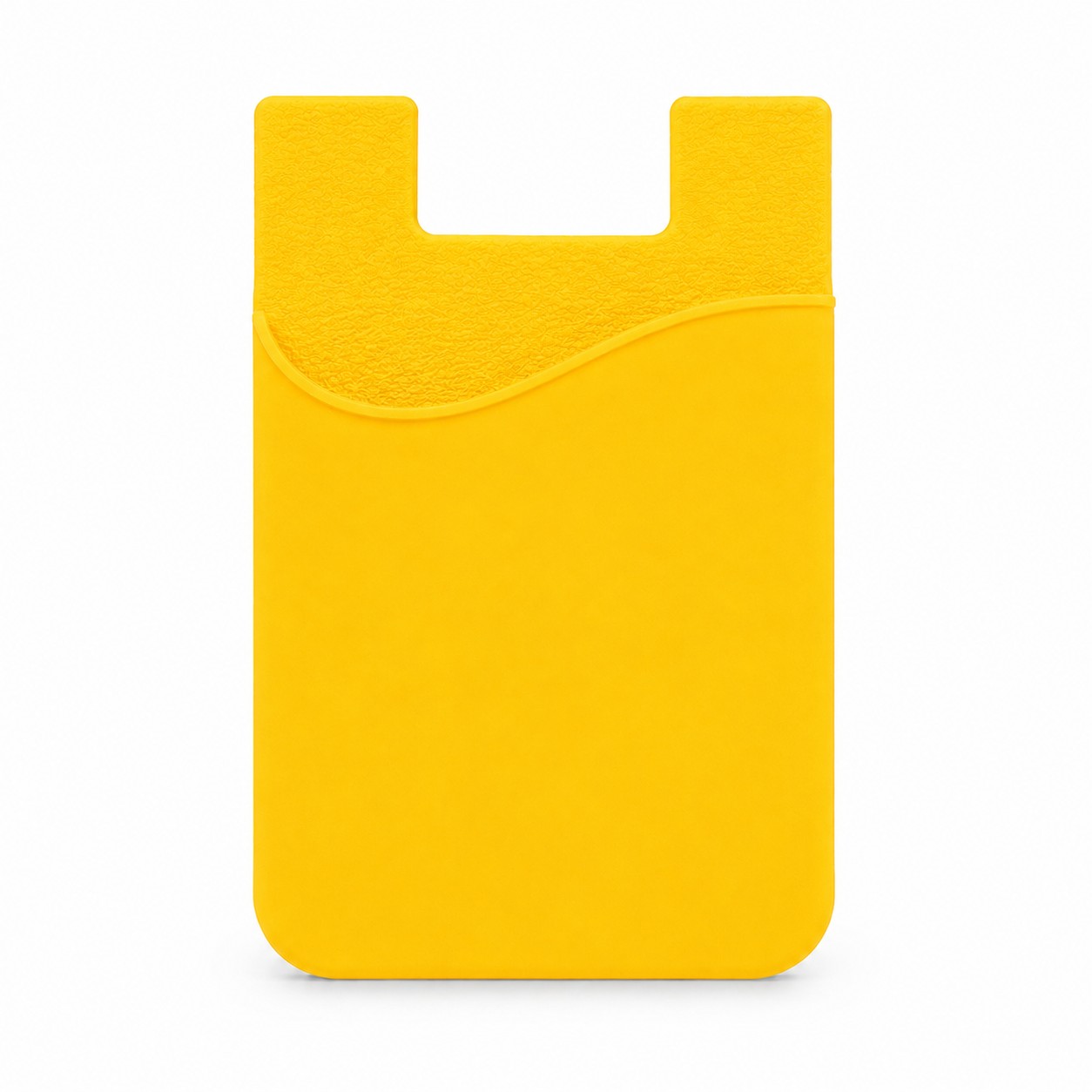 Adhesive Silicone Phone Card Holder — Yellow