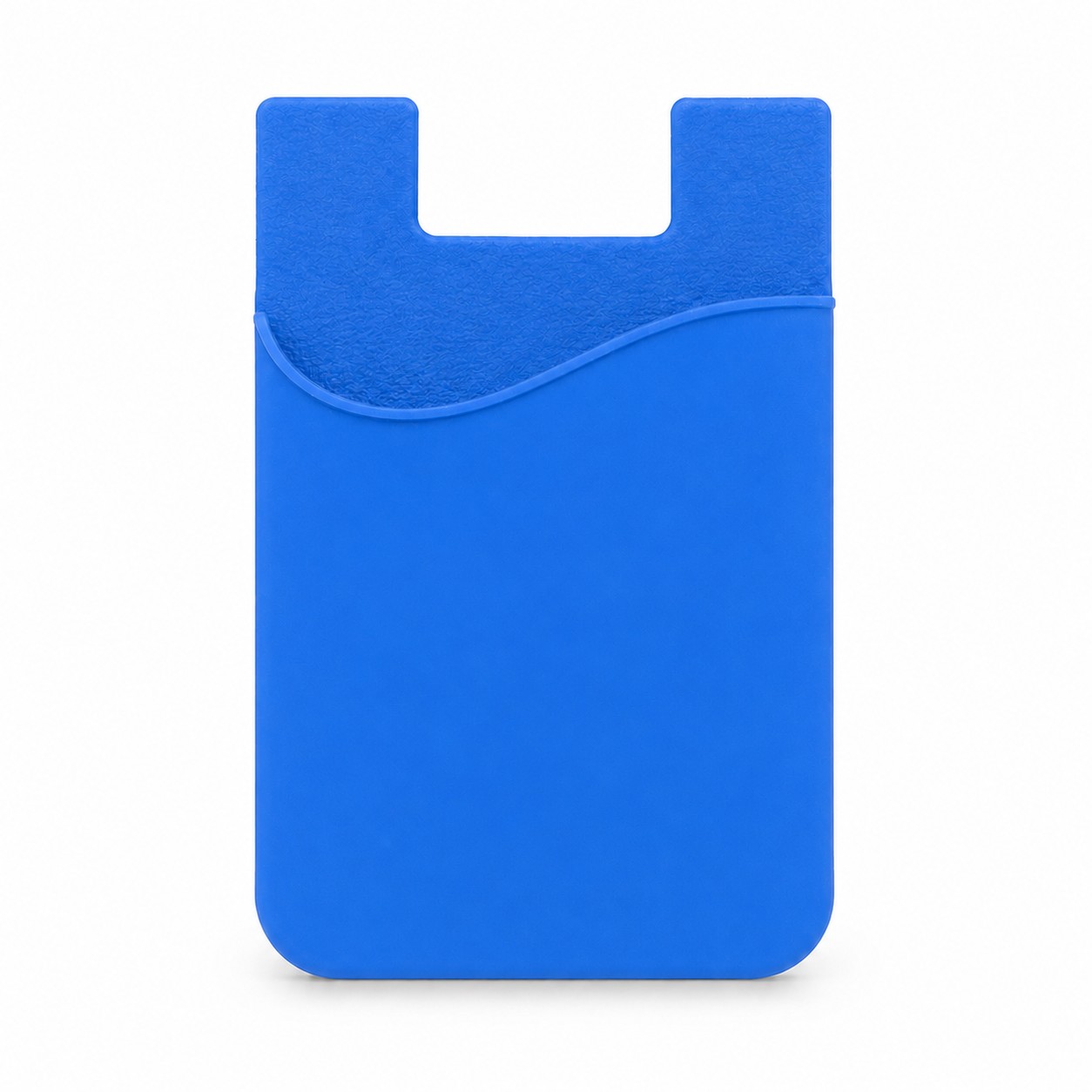 Adhesive Silicone Phone Card Holder — Blue