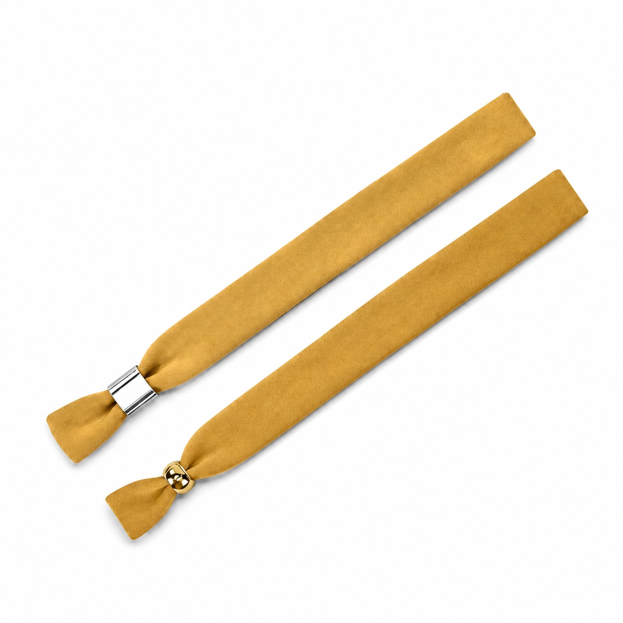 Polyester Wristband With Two-Way Metal Lock — Bronze Gold