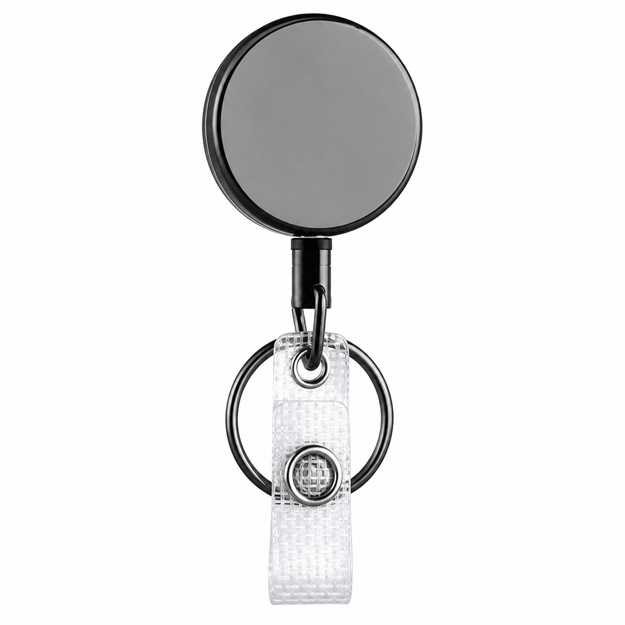Round Metal Retractable Badge Reel — view 2