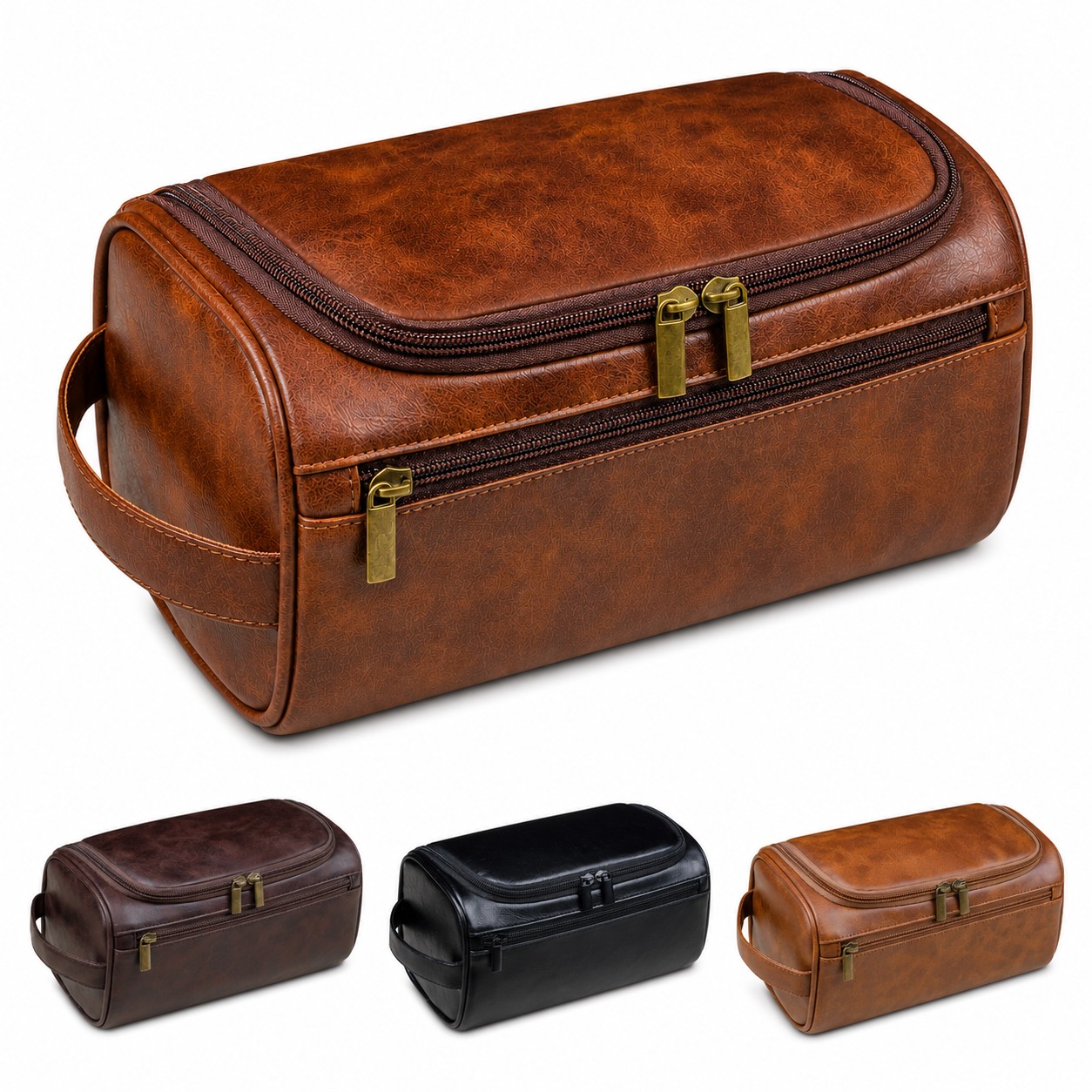 Zippered PU Toiletry Bag