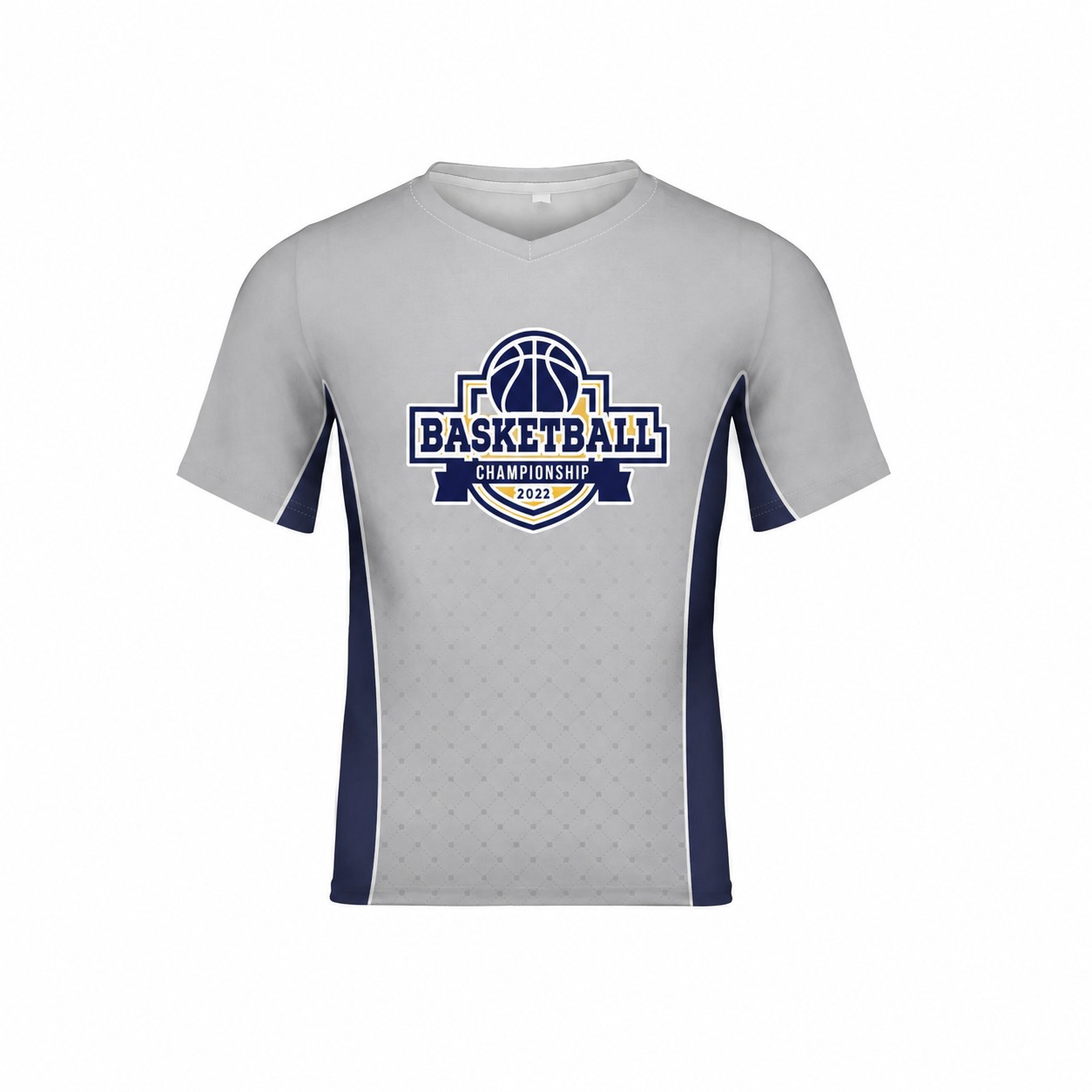 Moisture-Wicking Polyester Crew Neck T-Shirt — Silver