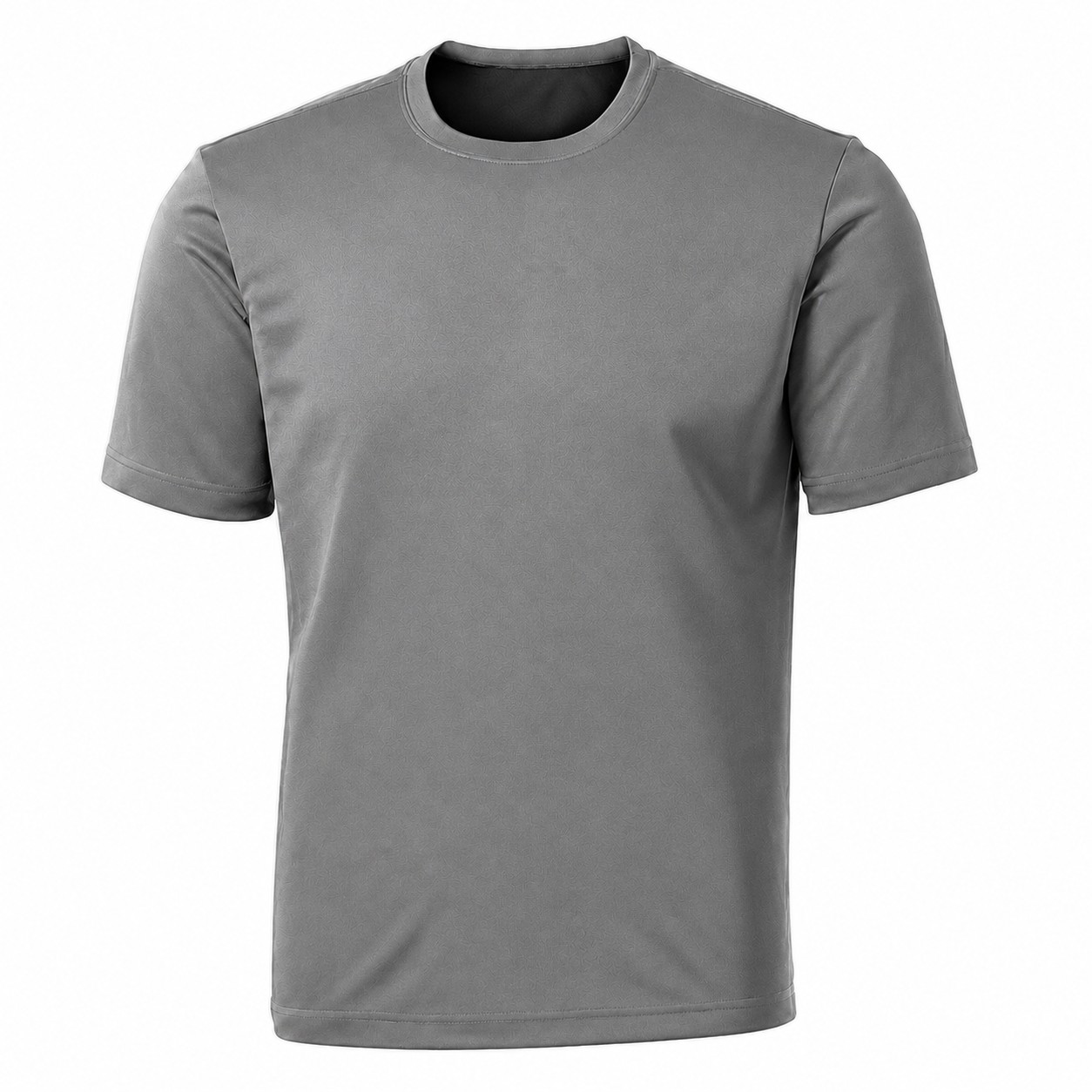 Men's Polyester Athletic Crewneck T-Shirt — Gray