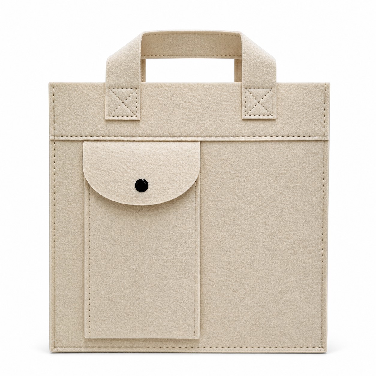 Structured Felt Tote With Front Pocket — view 2