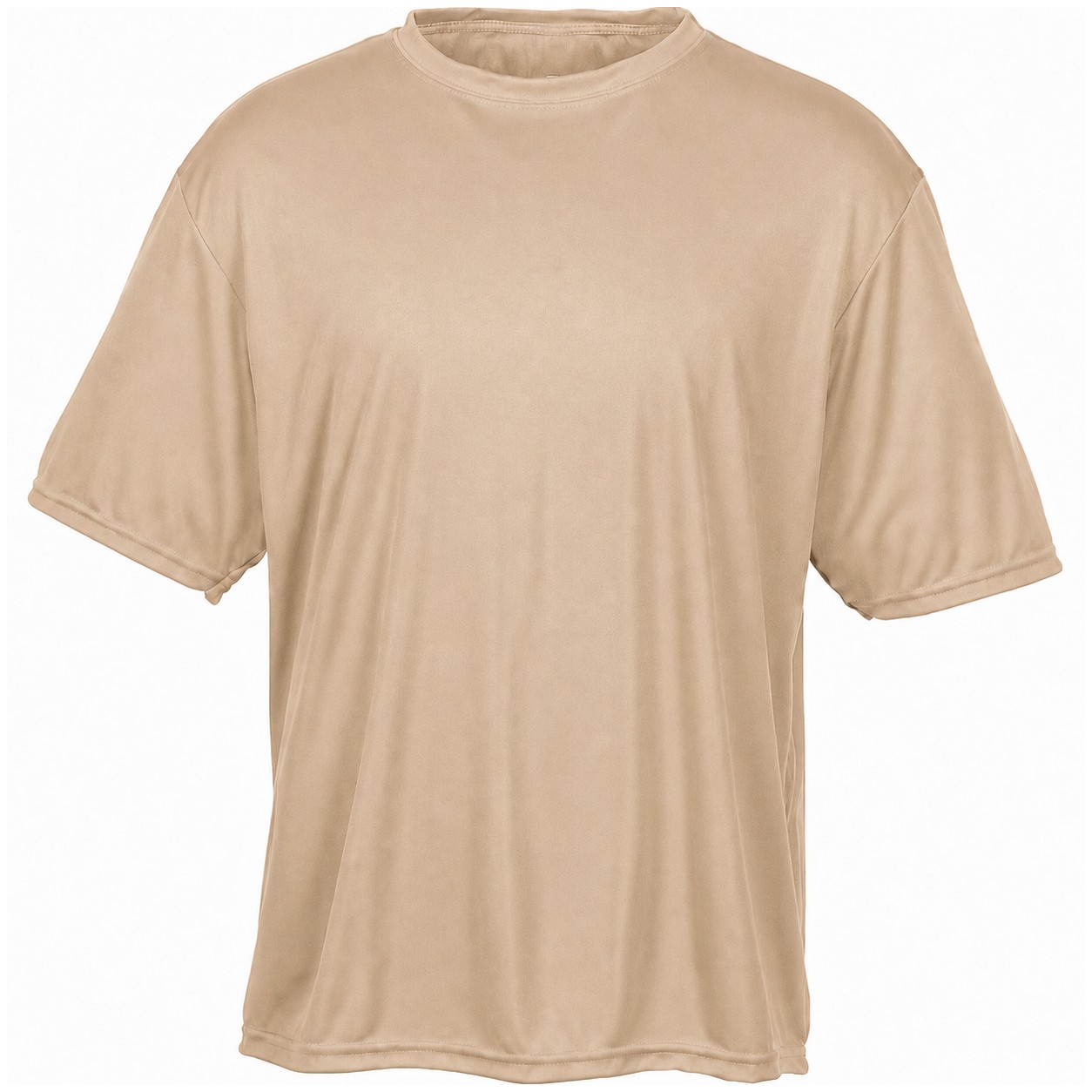 Men's Cooling Recycled Polyester Tee — Tan Beige