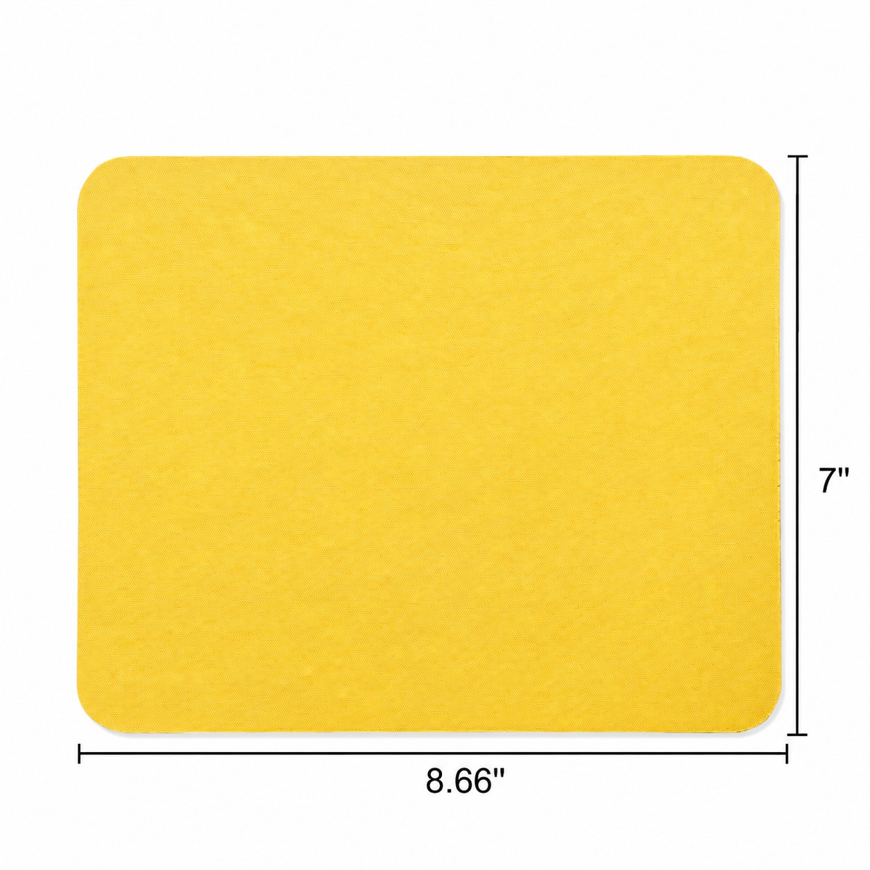 Thin Fabric Mouse Pad With Rubber Base — Yellow