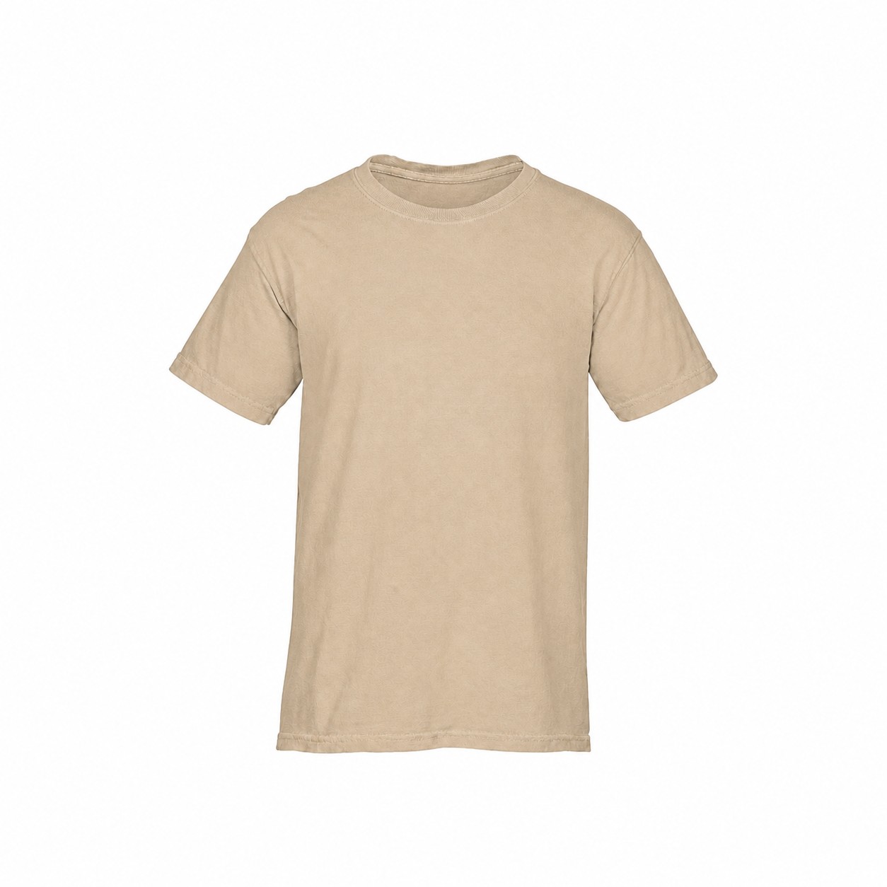 Garment-Dyed Ringspun Cotton T-Shirt — Tan Beige