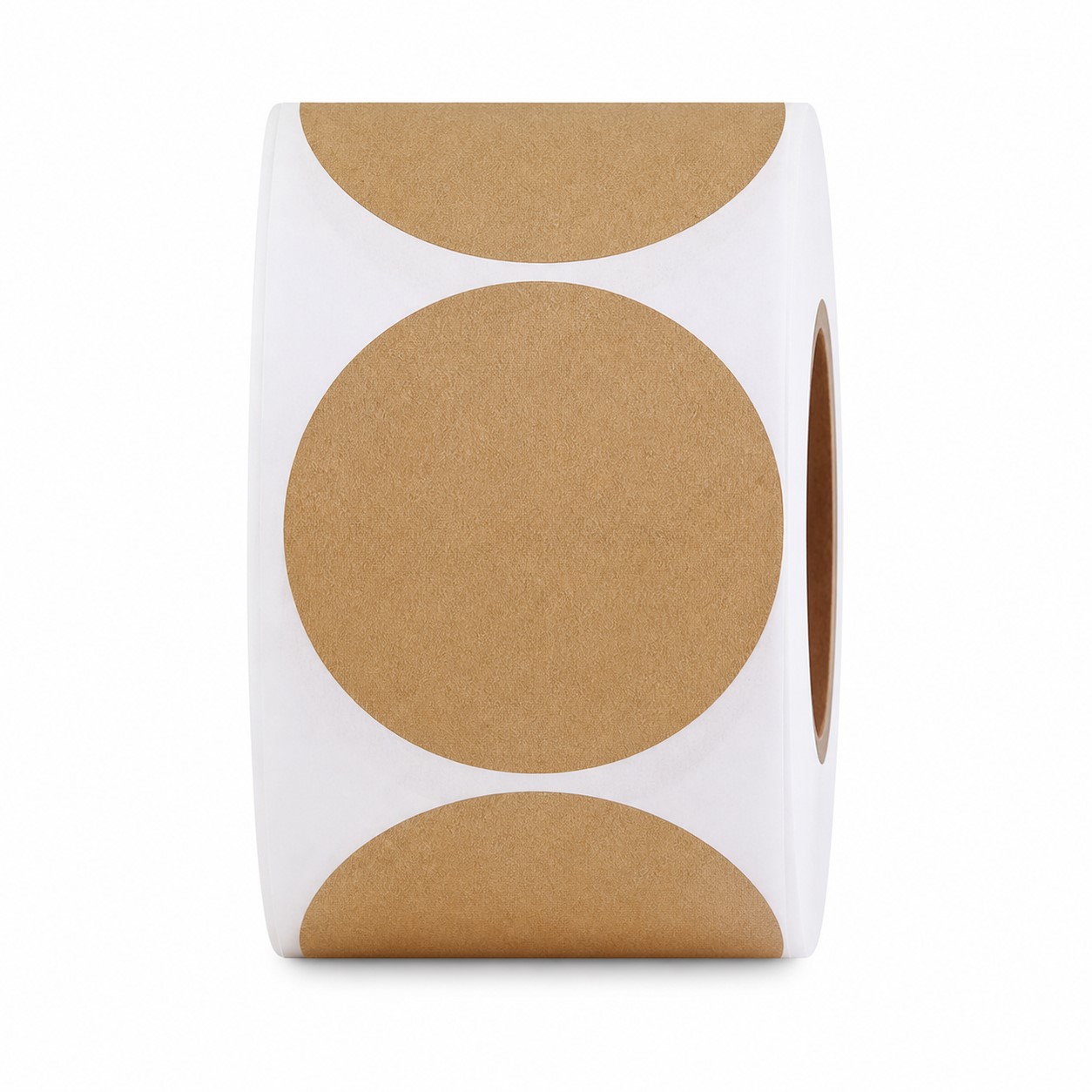 Round Kraft Paper Self Adhesive Sticker Roll — view 2