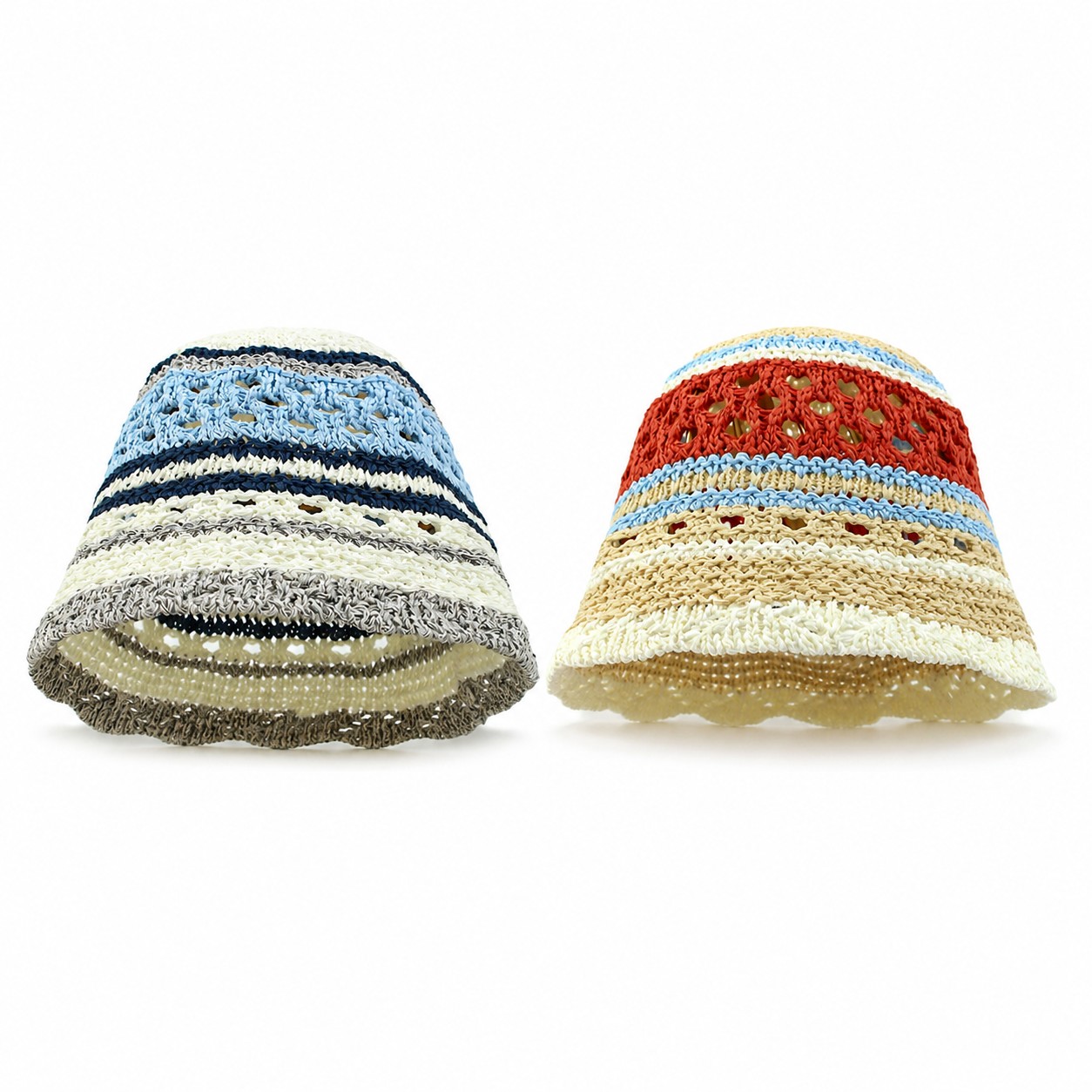Straw Crochet Sun Bucket Hat