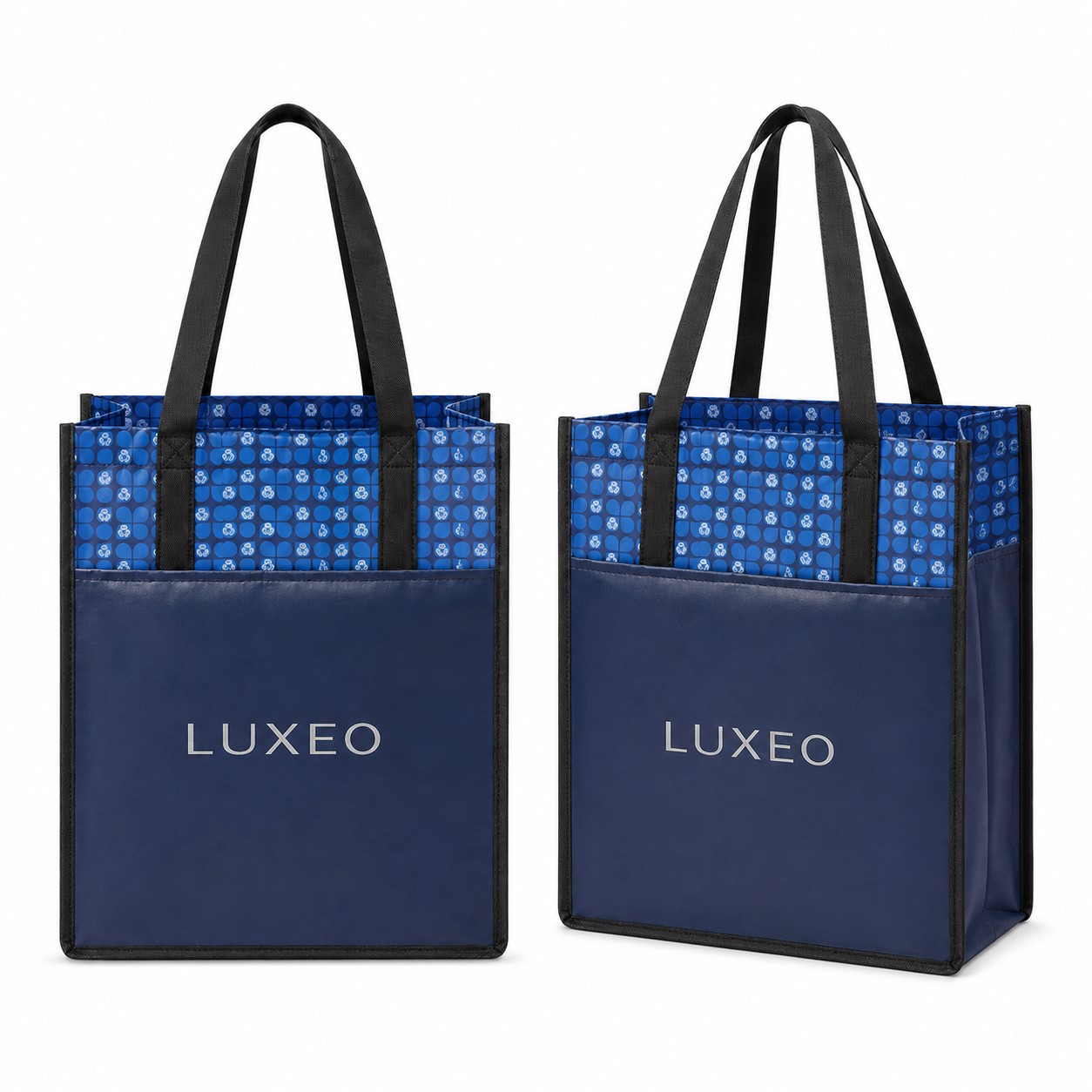 Large Laminated Nonwoven Tote With Front Pocket
