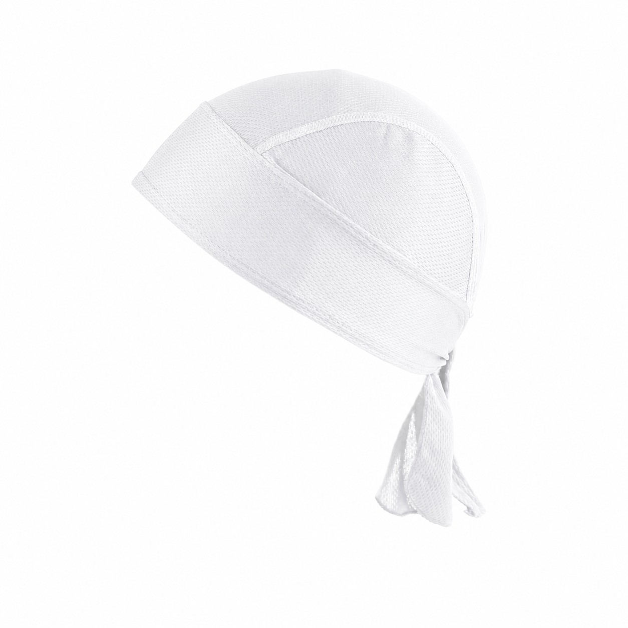 Polyester Mesh Tie Back Durag — White