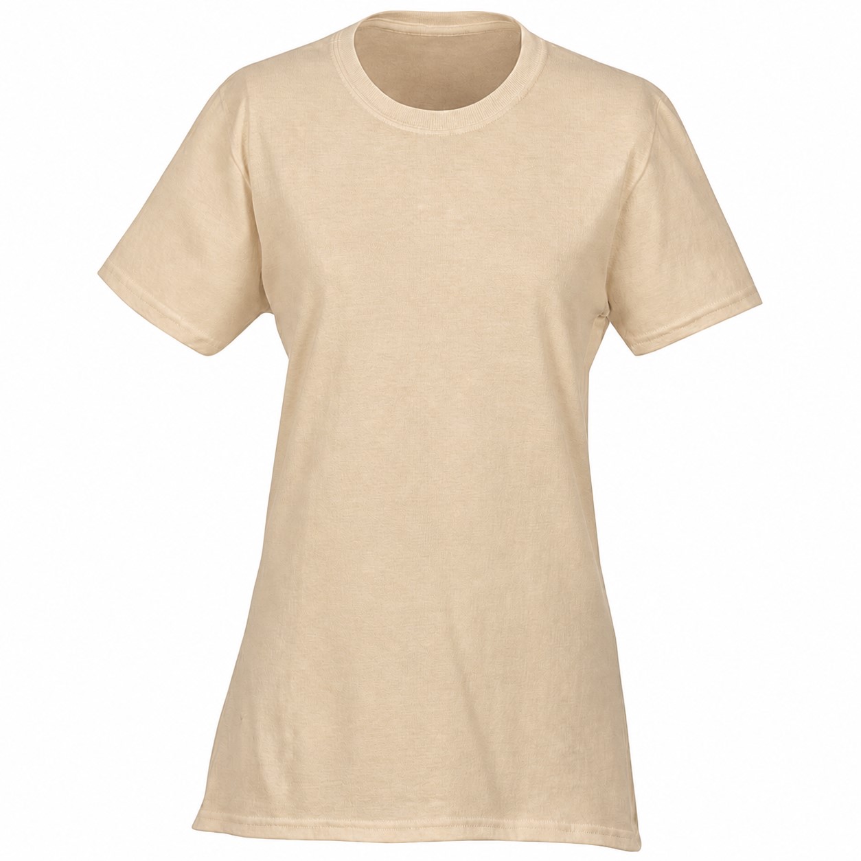 Ladies Blend Short Sleeve Tee — Beige