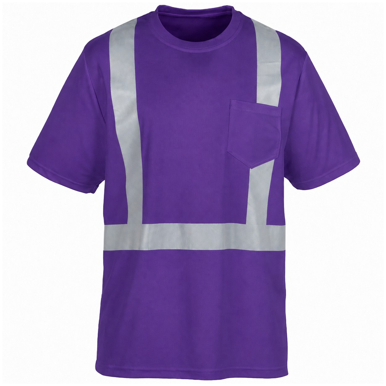 High Visibility Polyester Pocket Shirt — Purple