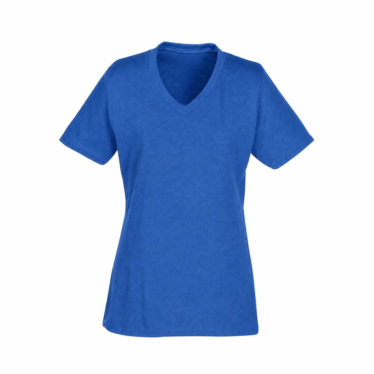 Ladies' Cotton V-Neck T-Shirt — Blue