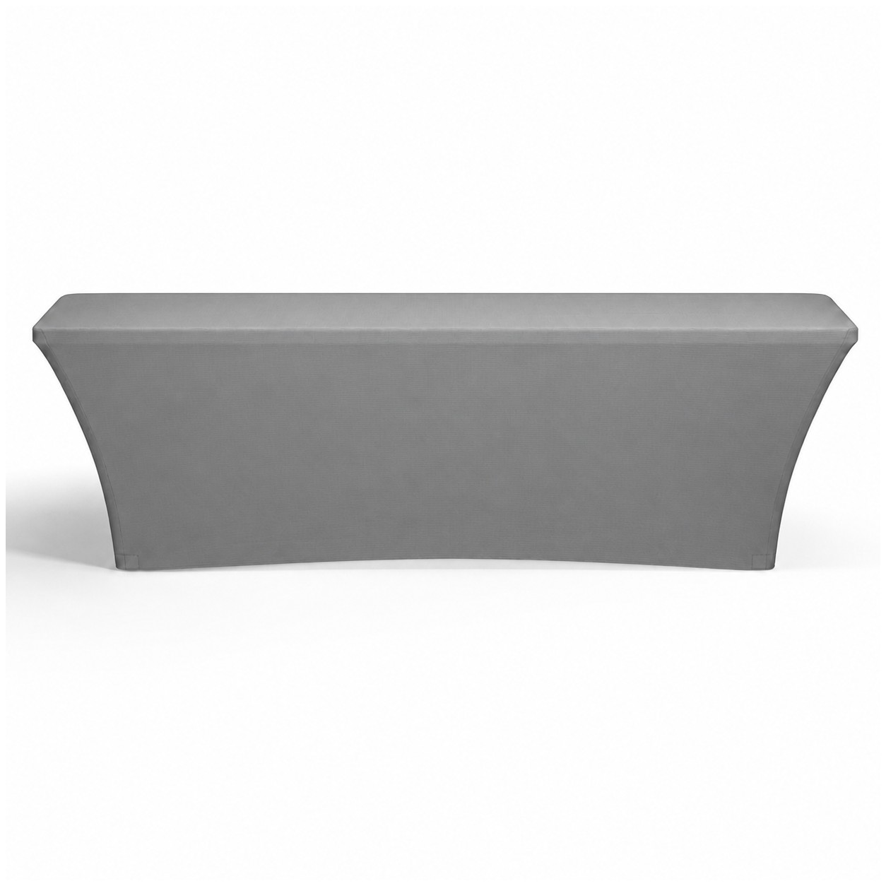 8-Foot Standard Stretch Table Cover — Pewter Gray