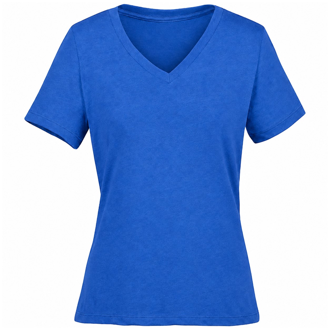 Relaxed Ladies V Neck Heather Tee — Blue