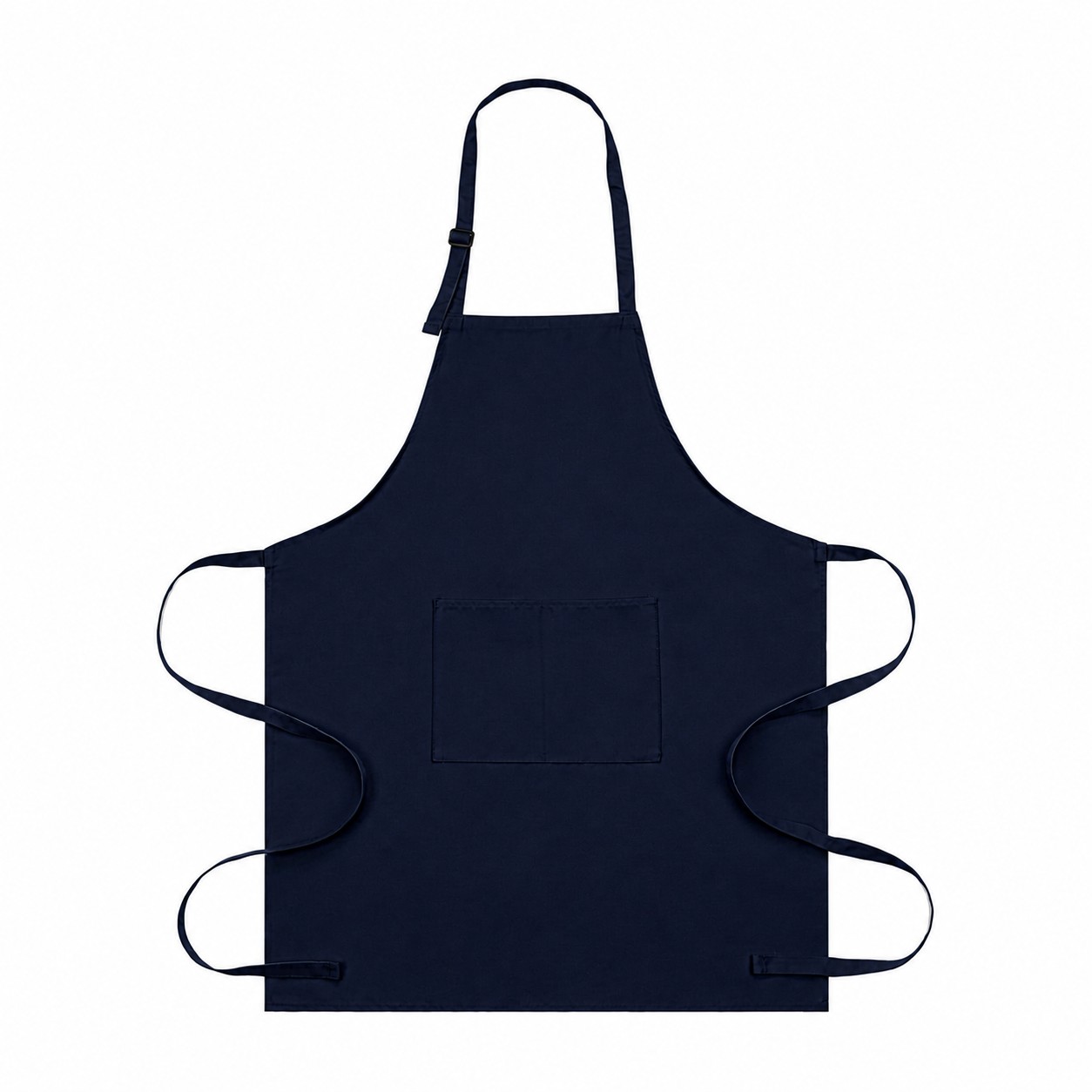Poly Cotton Two Pocket Apron — Navy Blue