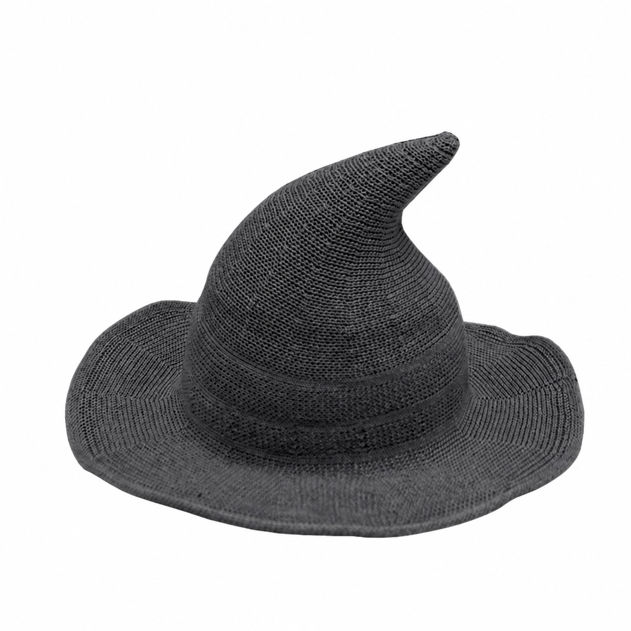 Foldable Polyester Wizard Costume Hat — Dark Gray