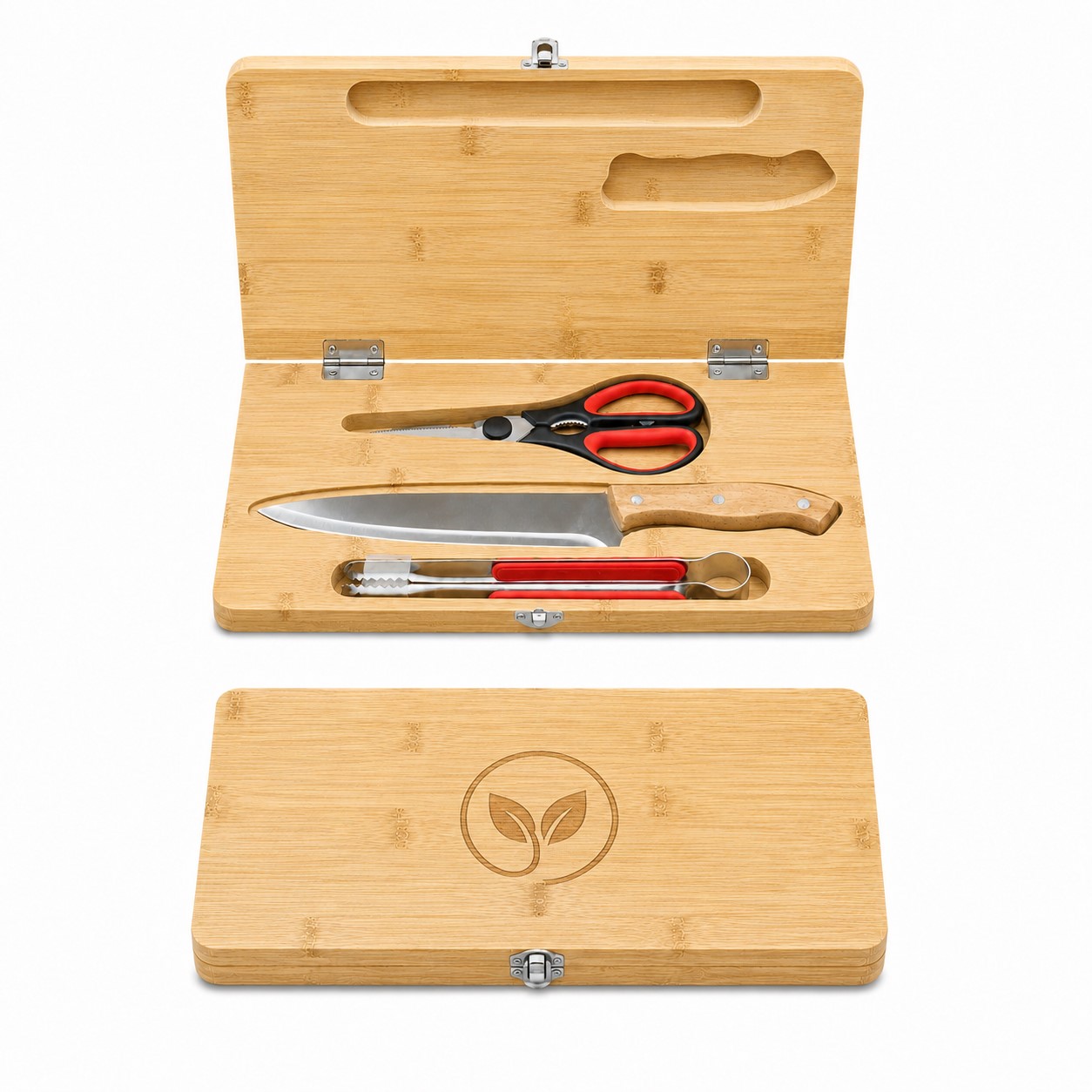 Portable Bamboo Cutting Board Utensil Set