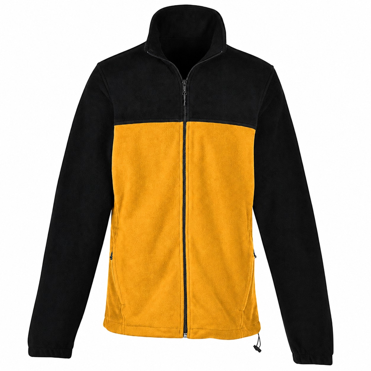 Polyester Full Zip Fleece Jacket — Gold