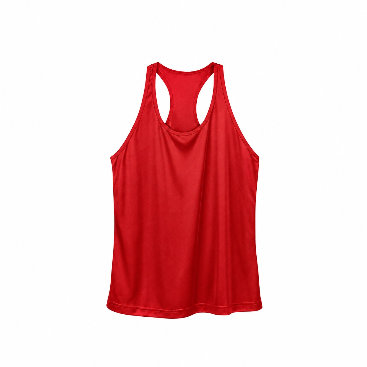 Ladies Racerback Polyester Performance Tank — Red