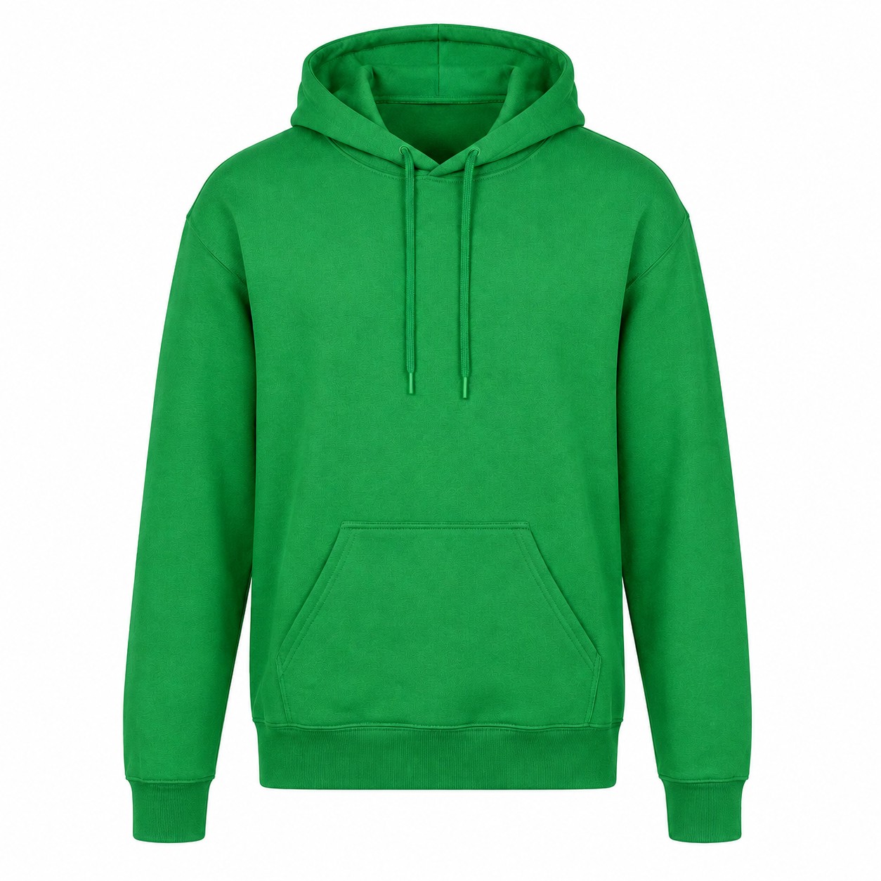 Cotton Polyester Fleece Pullover Hoodie — Green