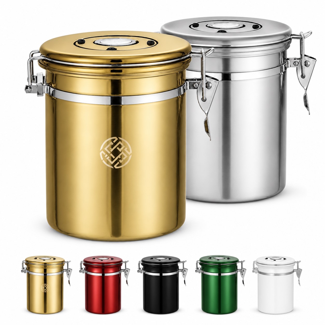 Polypropylene Coffee Canister With Integrated Scoop