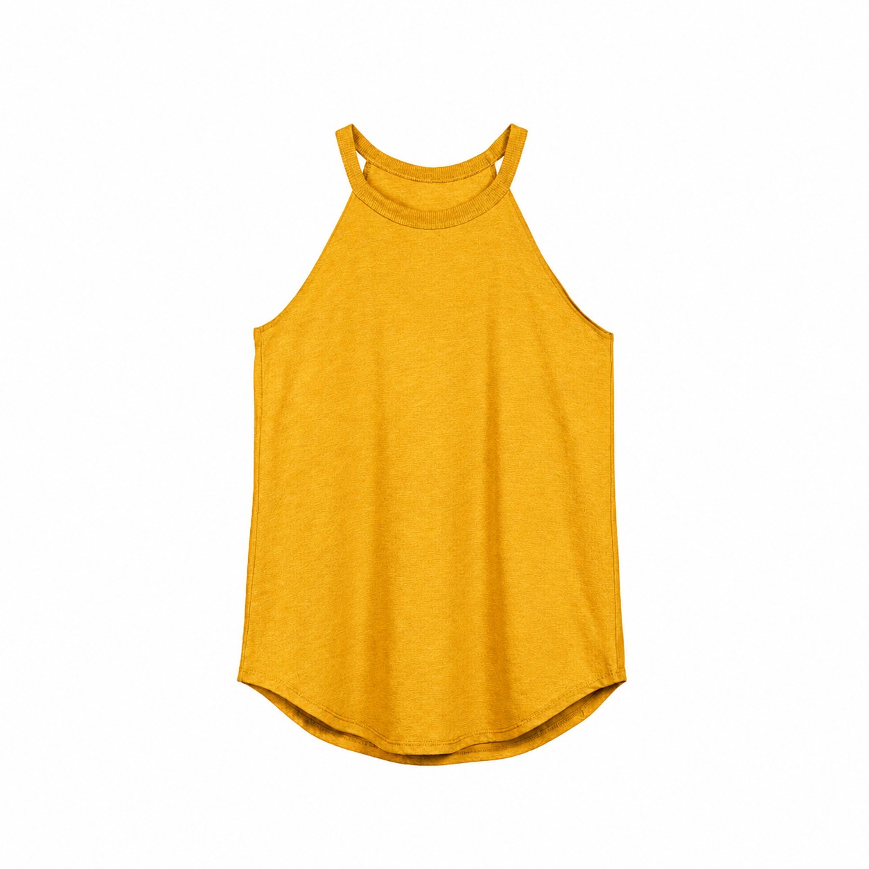 Ladies High Neck Tri Blend Tank Top — Gold