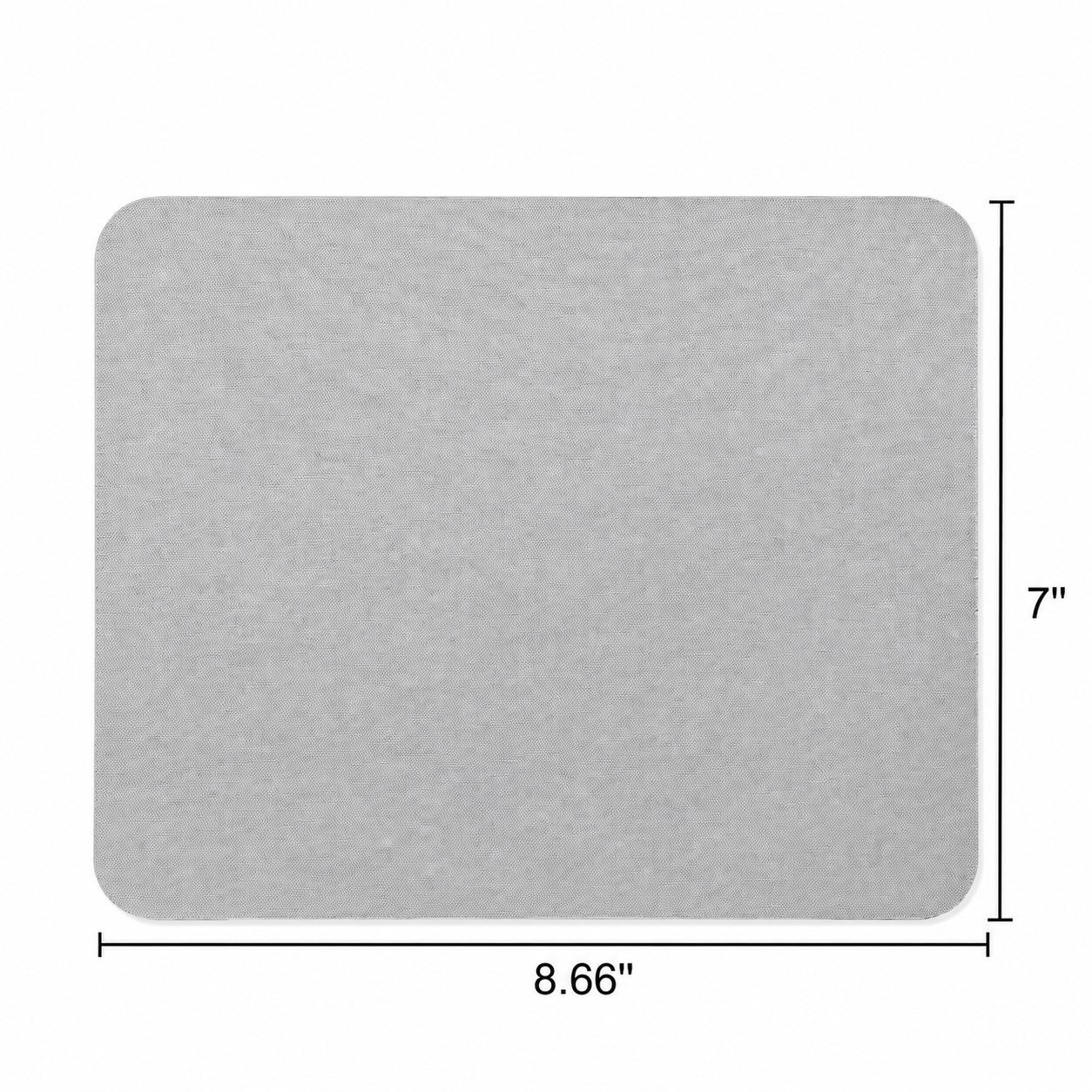 Thin Fabric Mouse Pad With Rubber Base — Silver