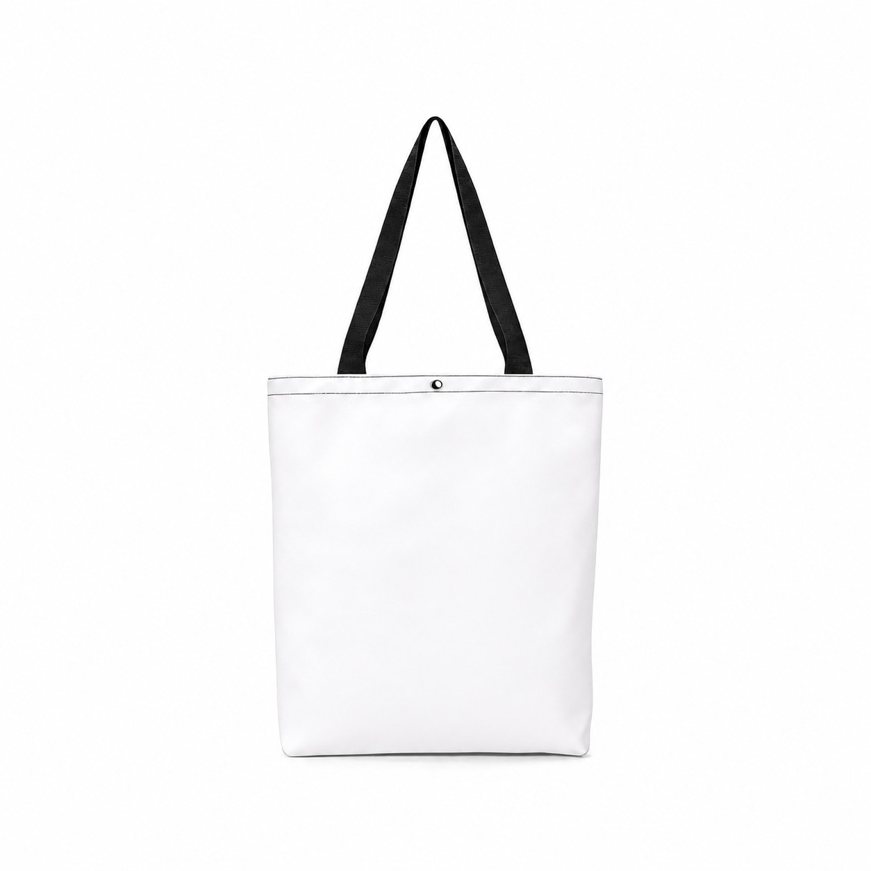 600D Polyester Gusseted Tote Bag — Clear White