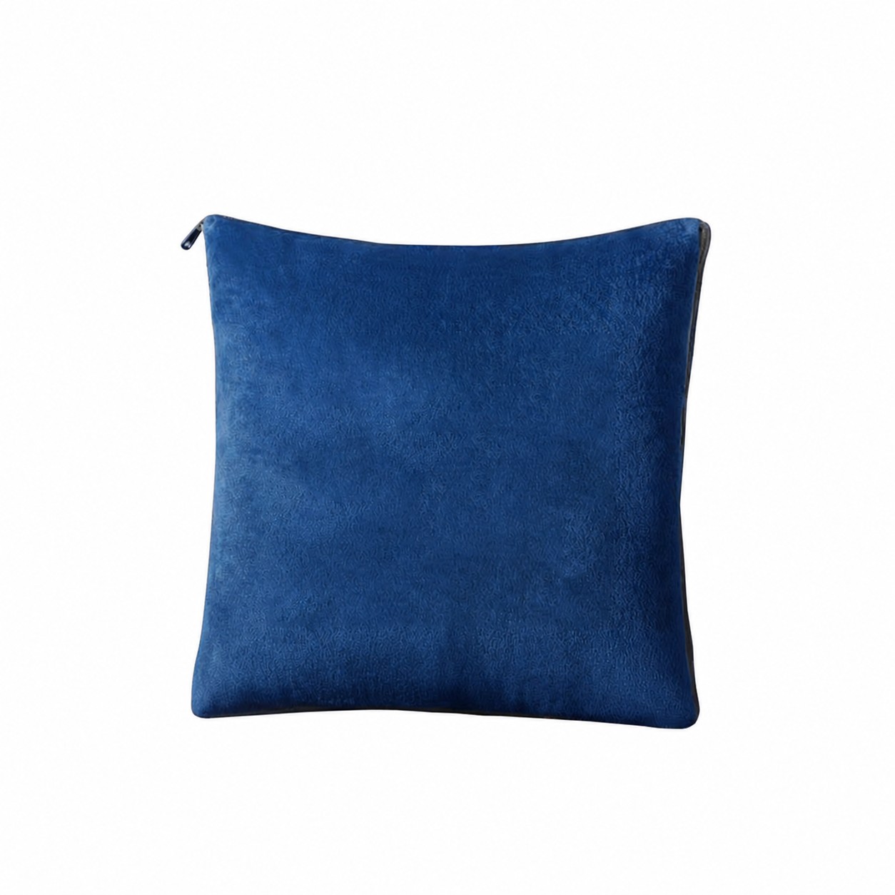 Dutch Velvet Travel Blanket Pillow — Blue