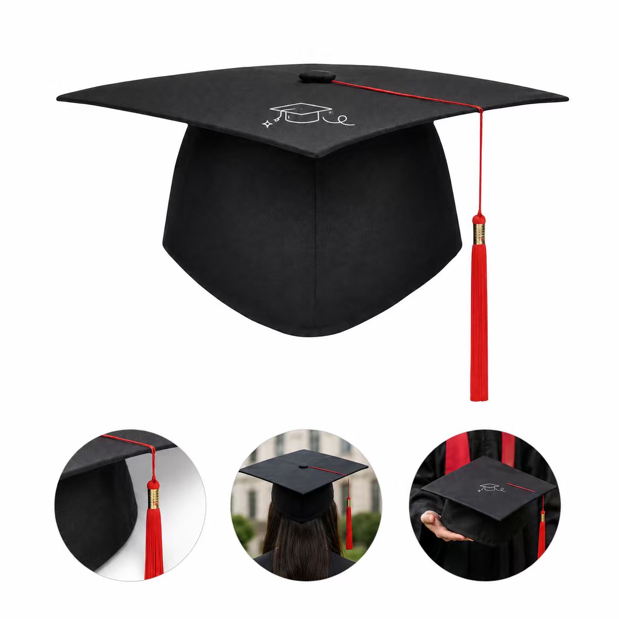 Polyester Graduation Cap With Tassel