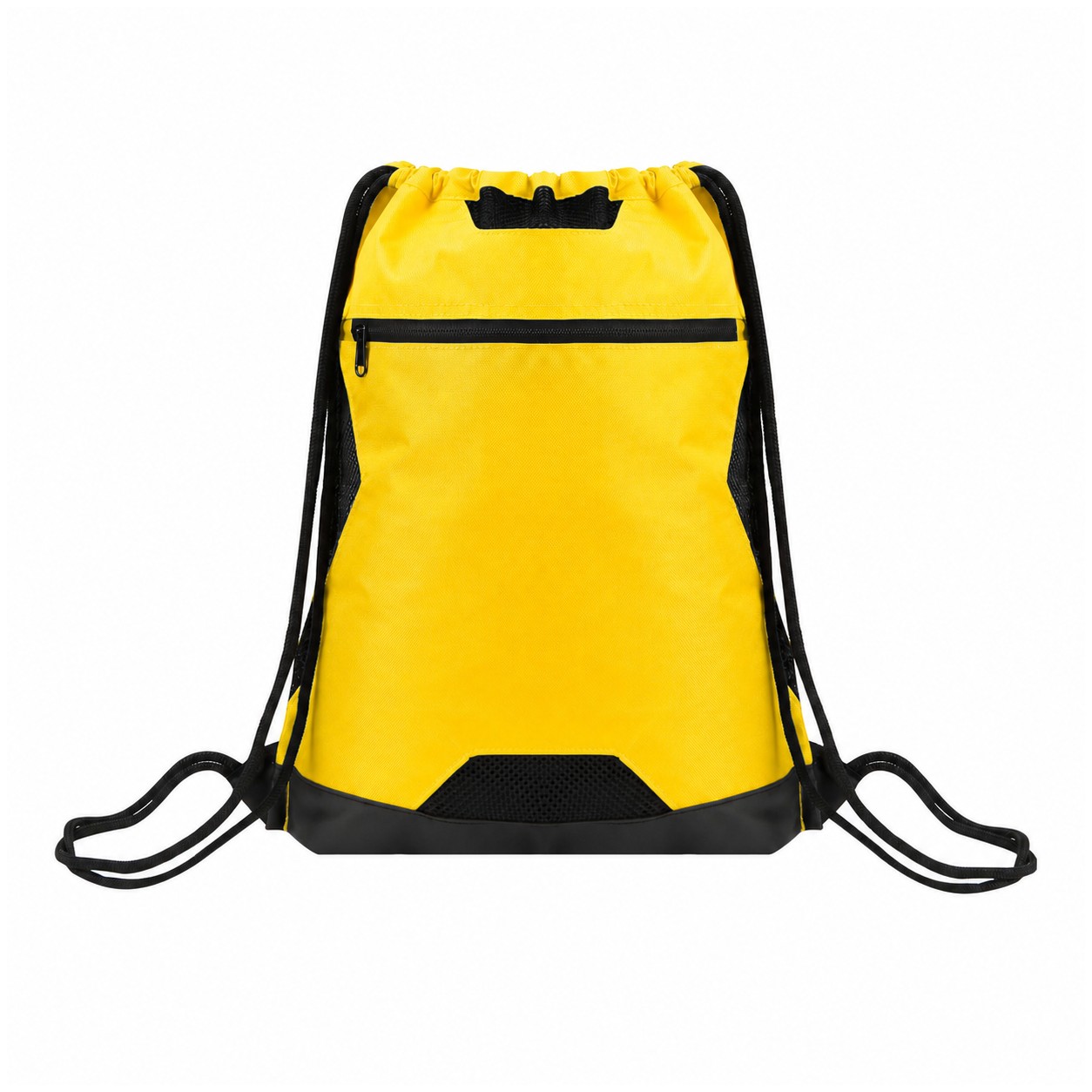 PU Bottom Drawstring Sport Sack — Yellow
