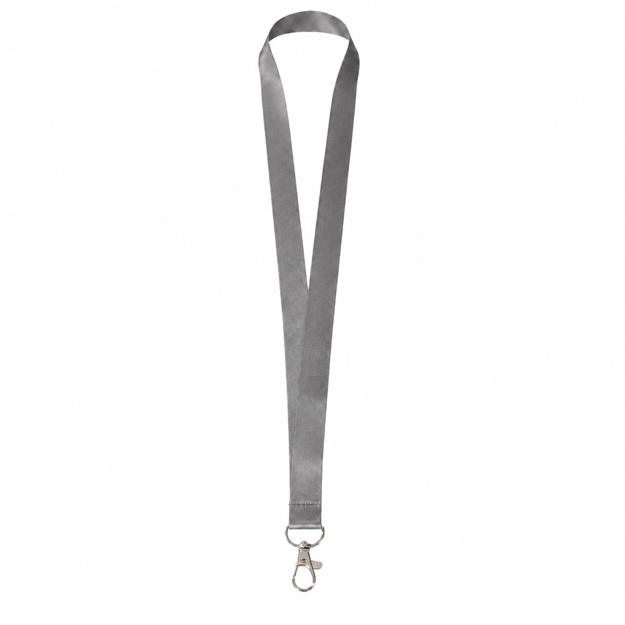Recycled RPET Badge Lanyard — Pewter Gray
