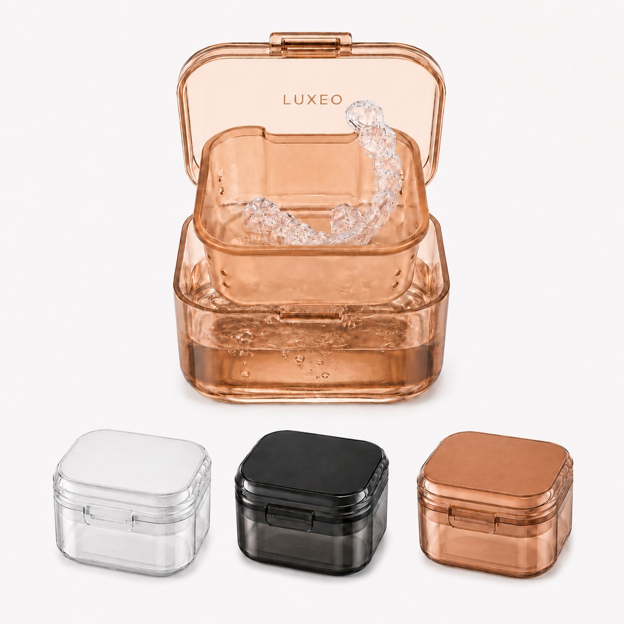 Three-Tier PC Denture Cleaning Case
