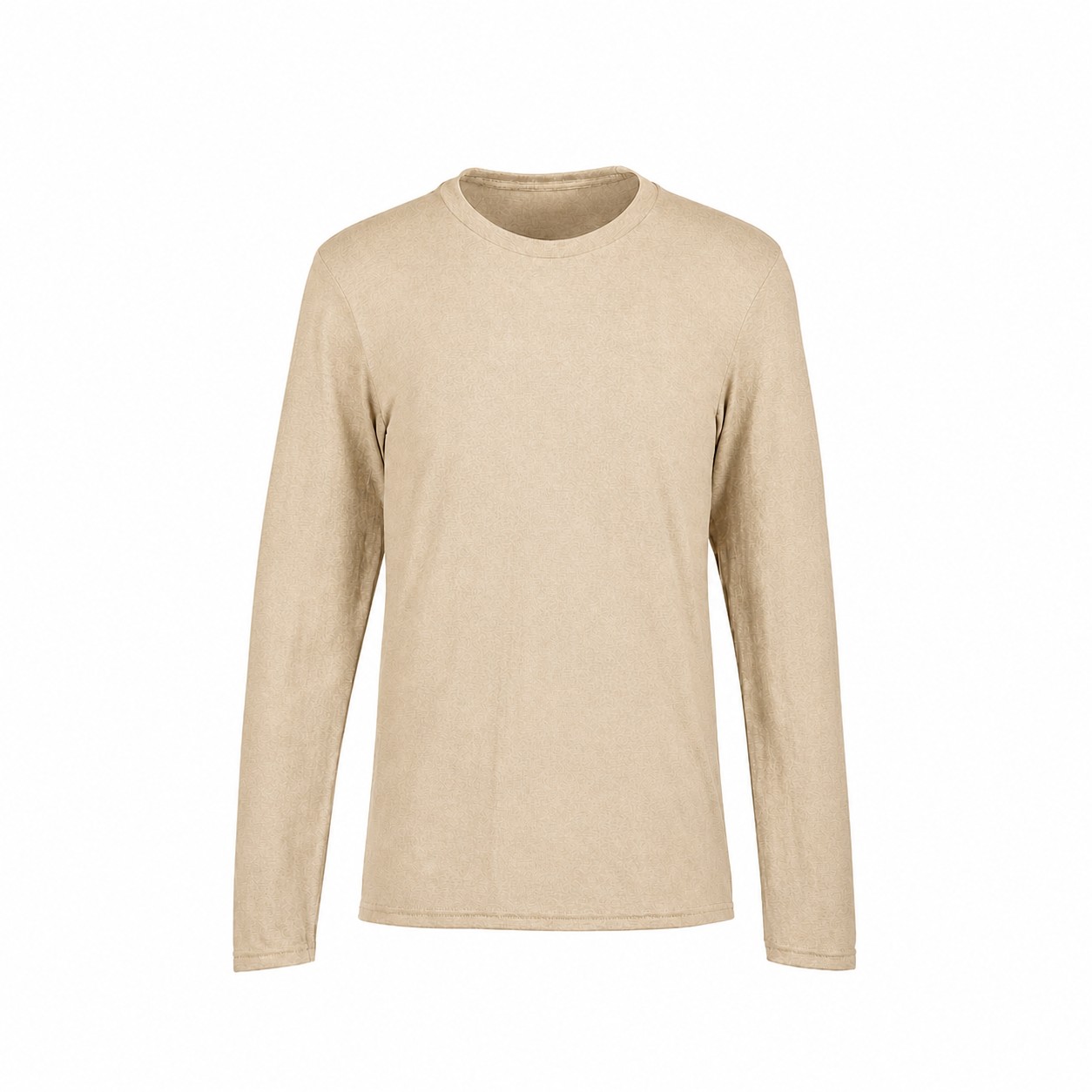 Tri Blend Long Sleeve T Shirt — Beige