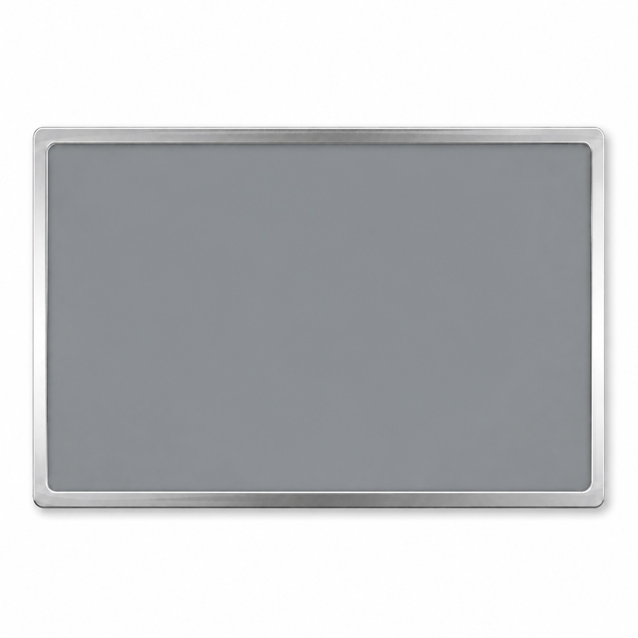 Rectangle Epoxy Dome Lapel Pin — Pewter Gray