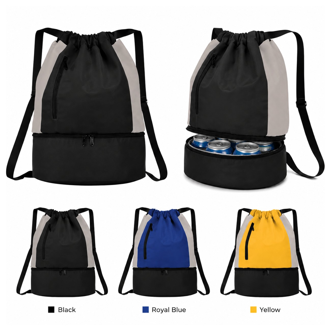 Nylon Zippered Storage Backpack Cooler