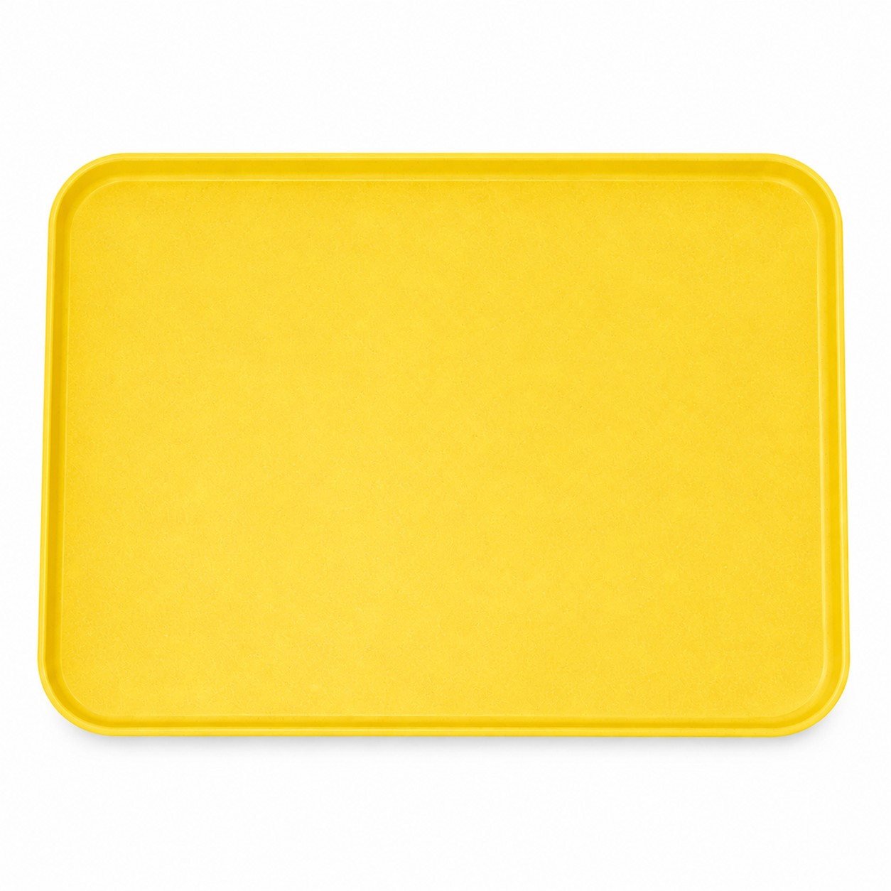 Large Reusable Plastic Serving Tray — Yellow