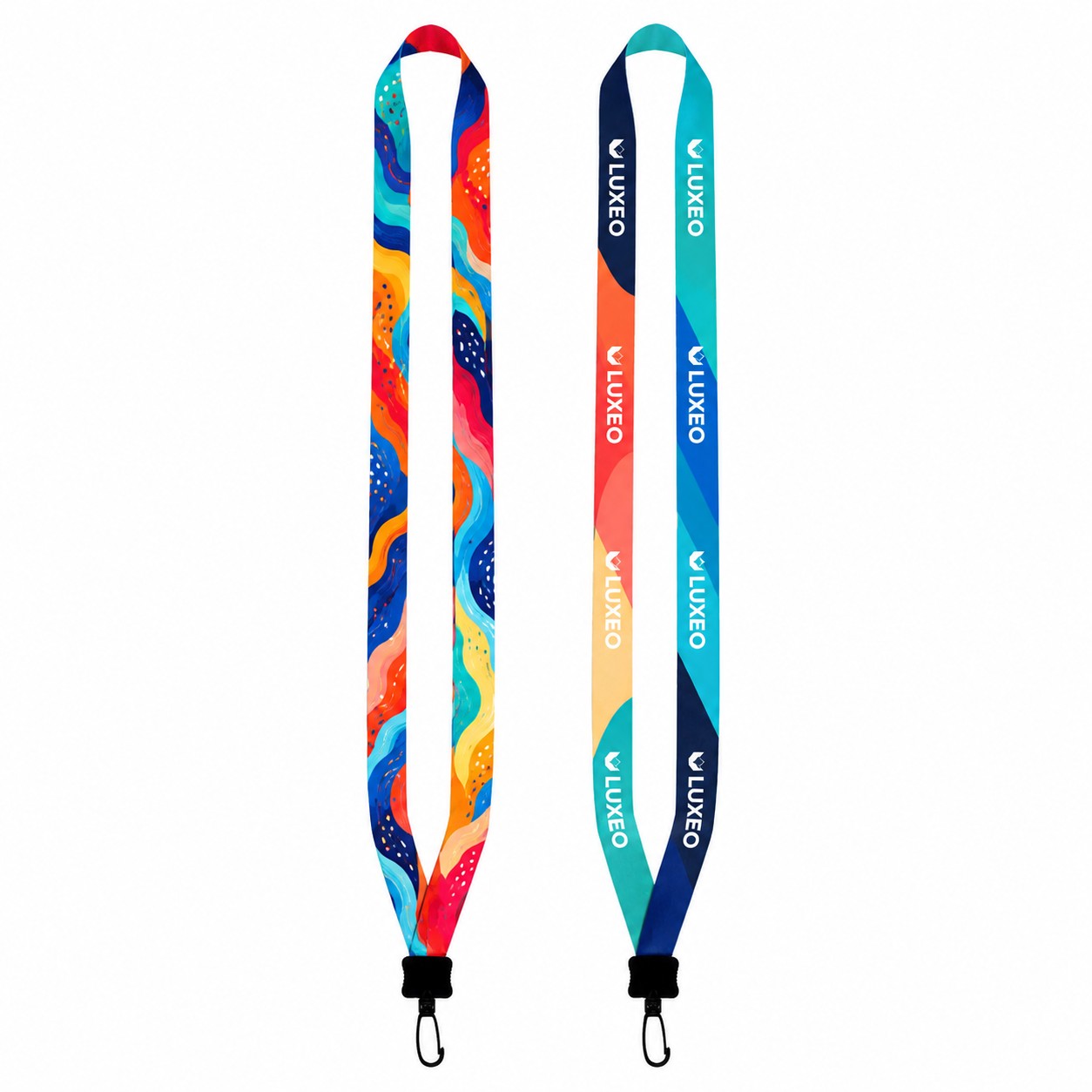 Clamshell Swivel J Hook Polyester Lanyard