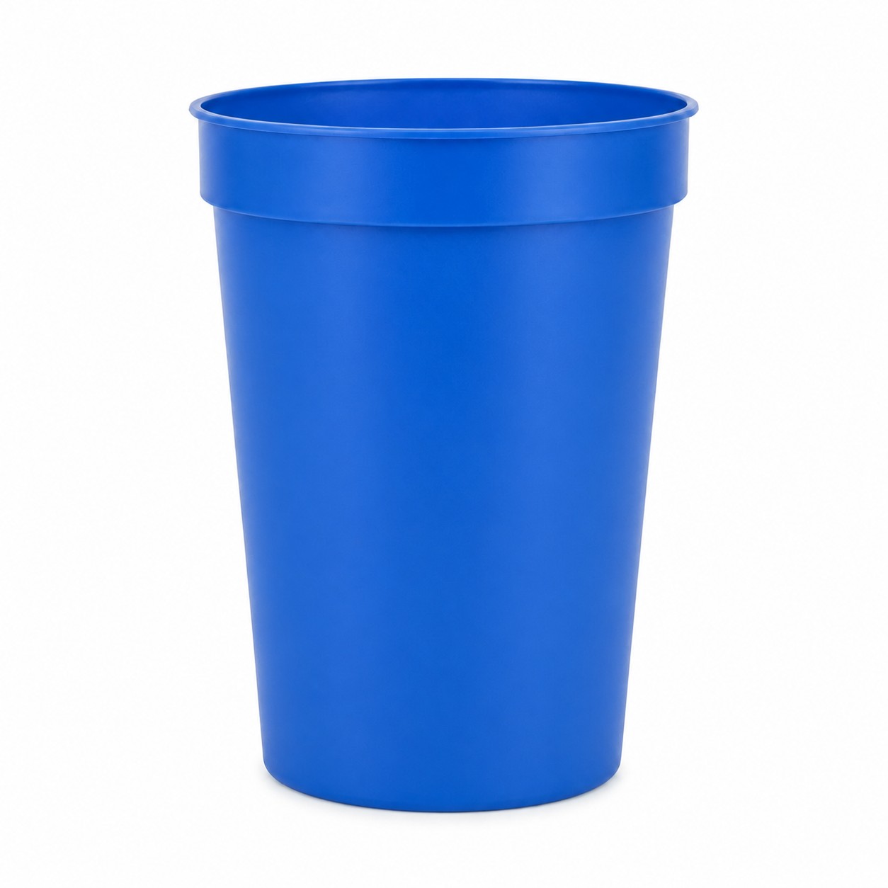 16 Oz Square Plastic Stadium Cup — Blue