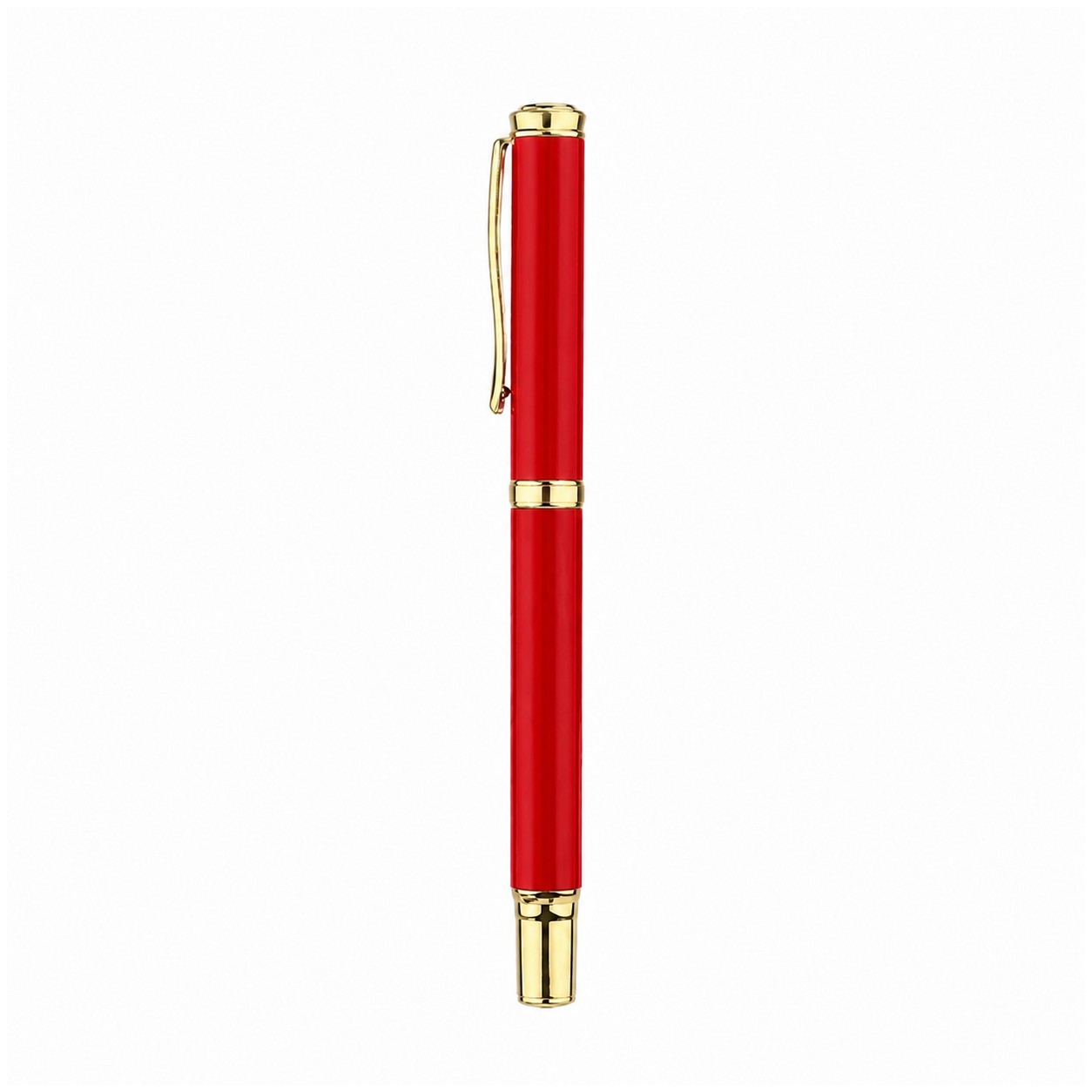 Aluminum Capped Gel Pen Gift Set — Red