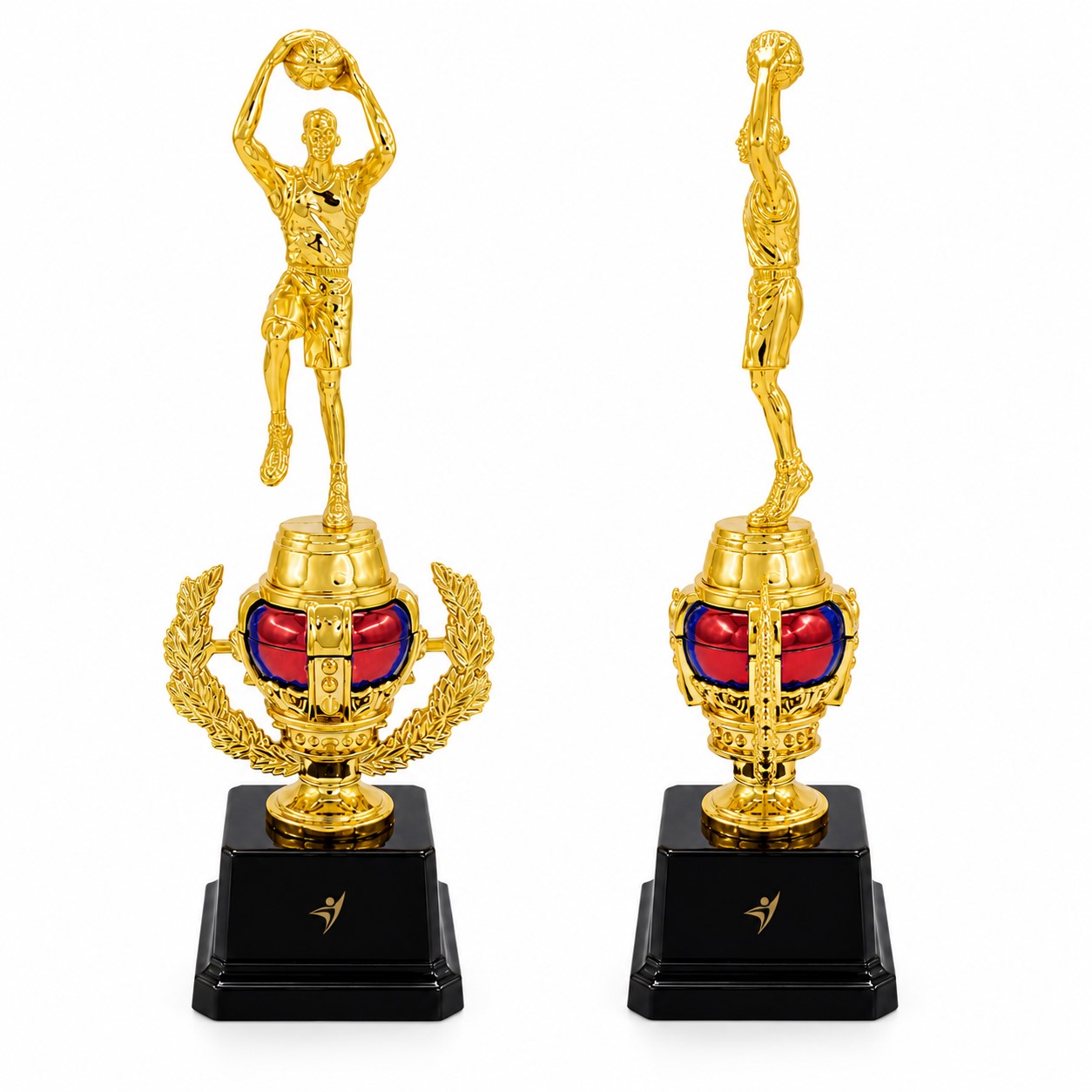 Gold Tone Plastic Basketball Player Trophy