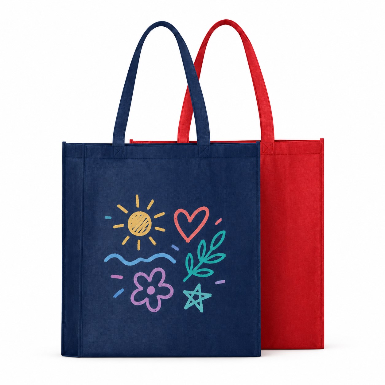 Long Handle 90 GSM Non-Woven Grocery Tote
