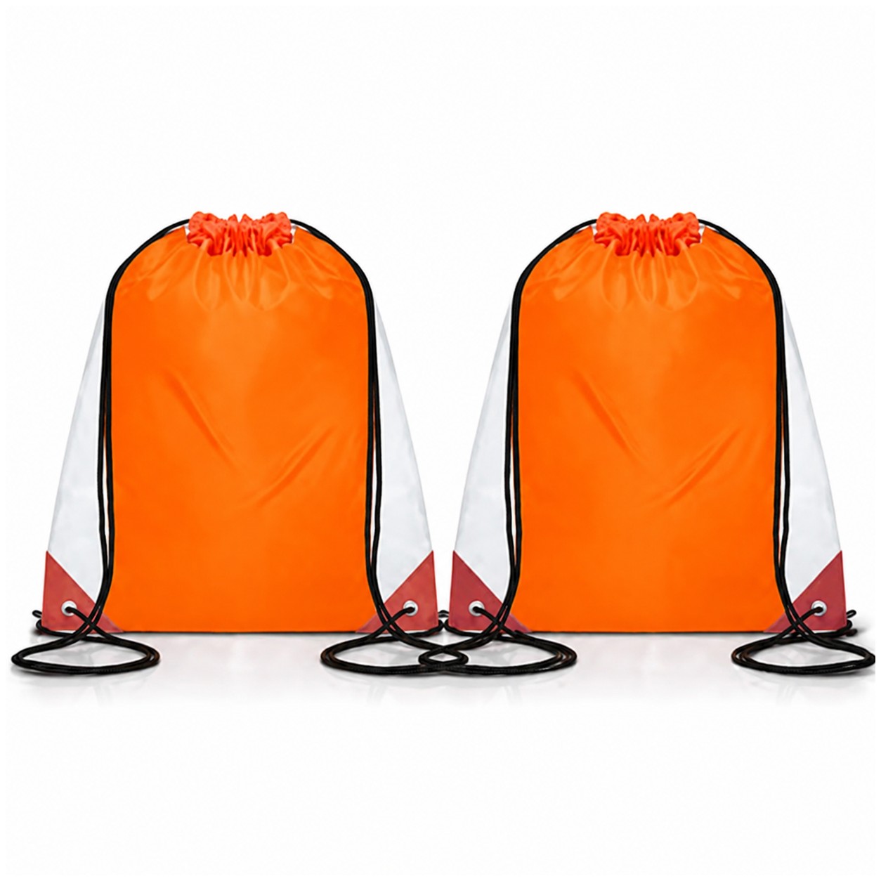 Clear PVC Security Cinch Backpack — Orange
