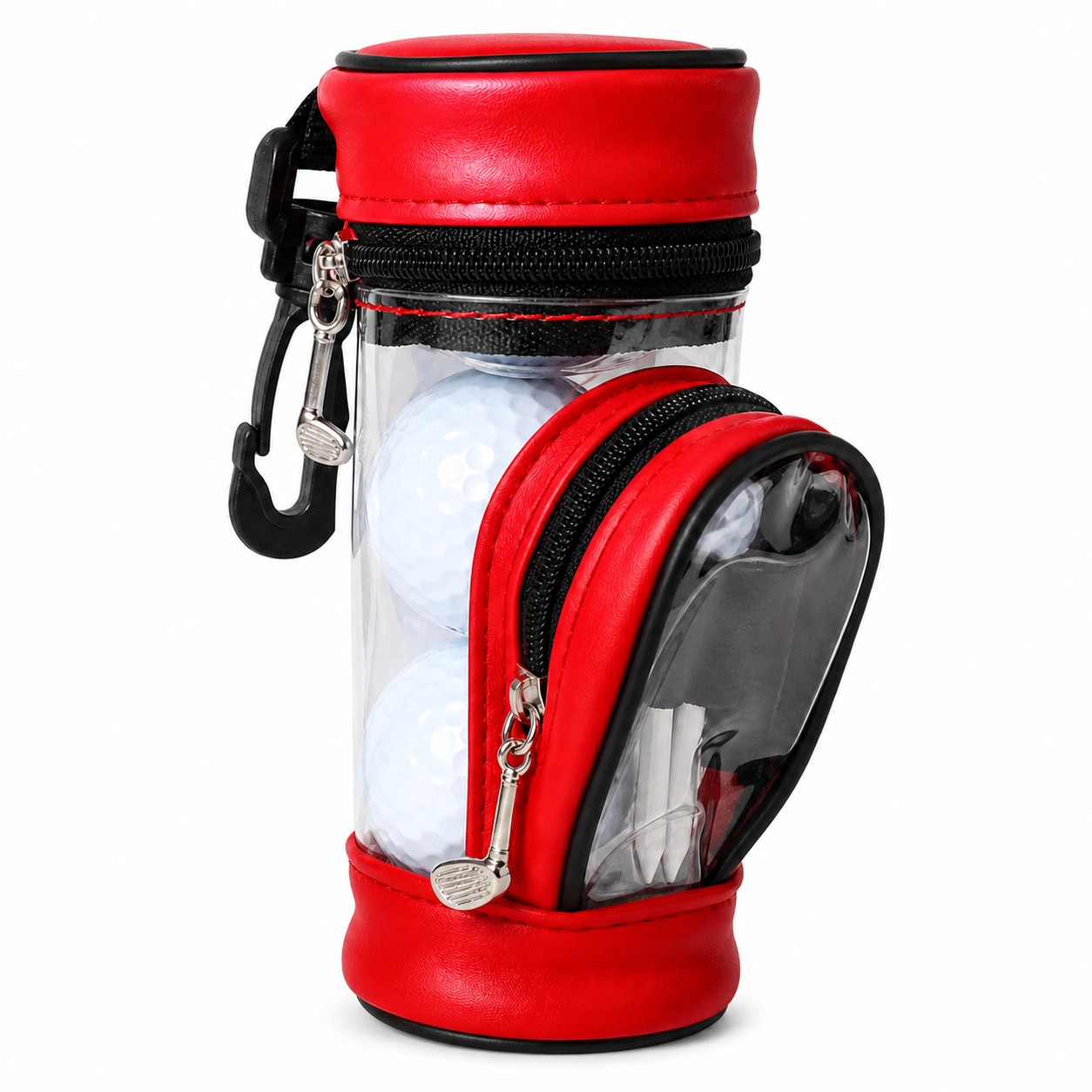 Leather Golf Ball Holder With Clip — view 5