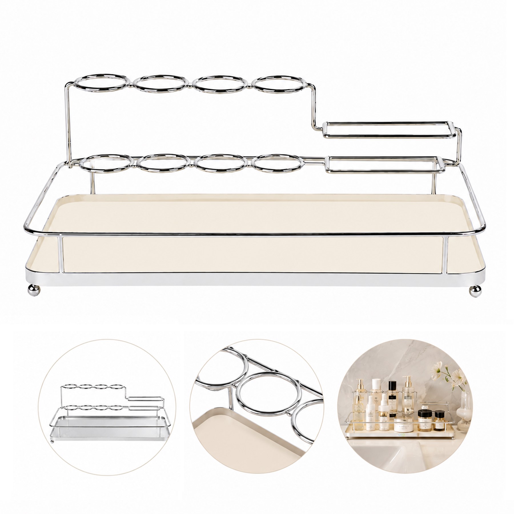 ABS Tiered Bathroom Counter Organizer