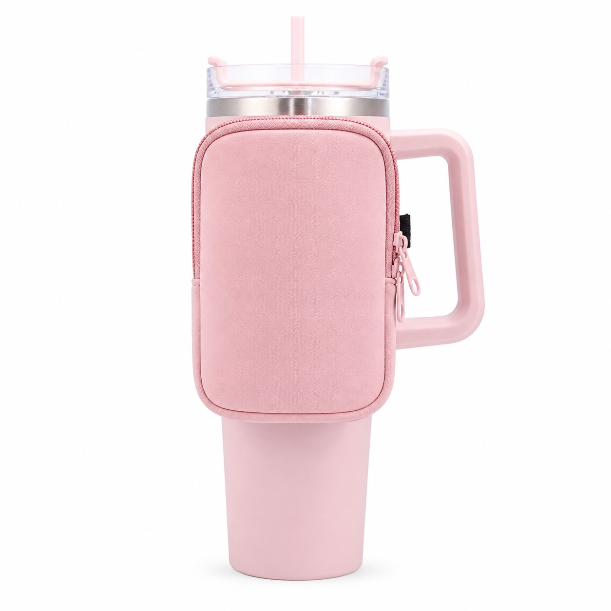 Adjustable Neoprene Tumbler Sleeve With Zippered Pocket — view 2