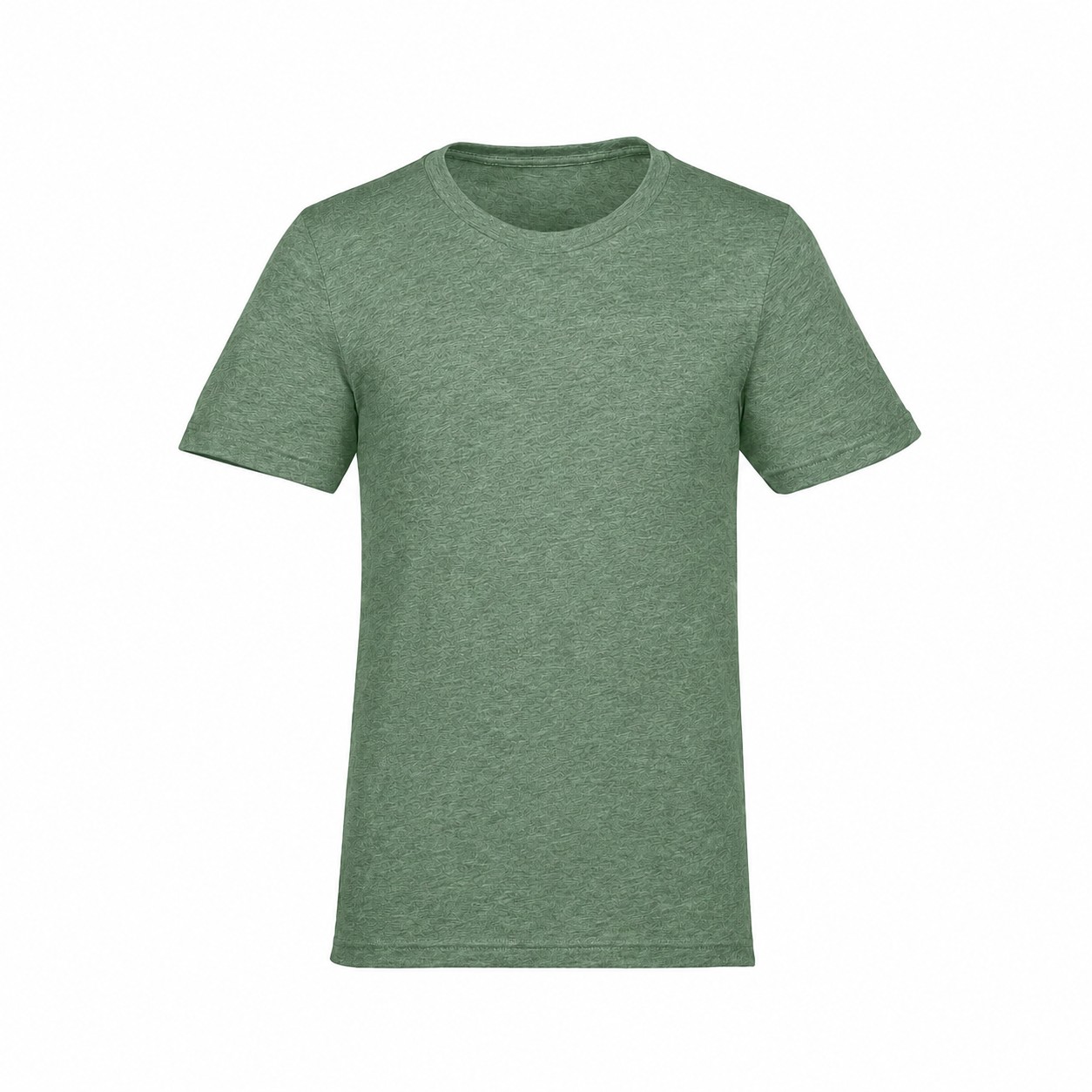 Heather Ringspun Crewneck T Shirt — Green